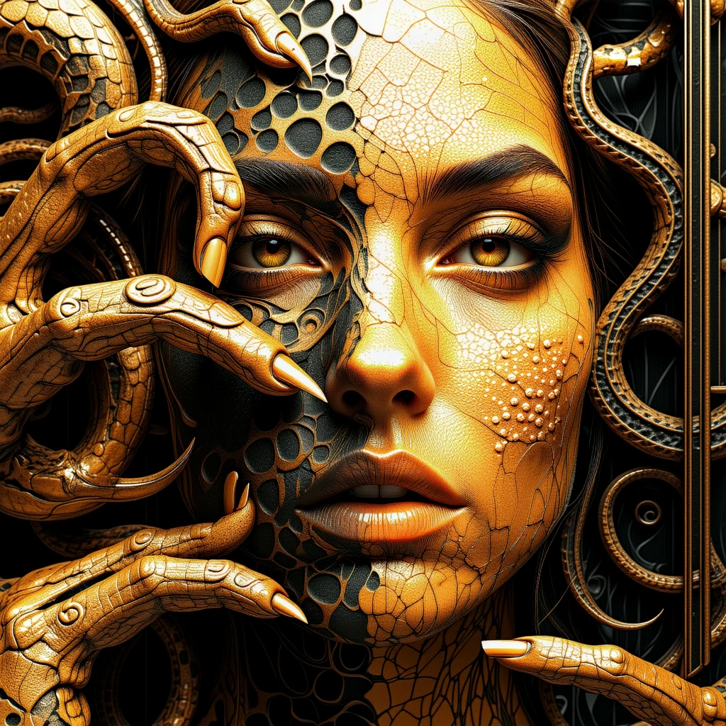 Photo, photorealistic, RAW, 8k, abstract art.

A dark distortion of reality. Visual cues that distract and deceive. The artful representation of reality in new and abstract ways. Surreal and bizarre.

Warm tones. Golden hues.

mdsaCE_style