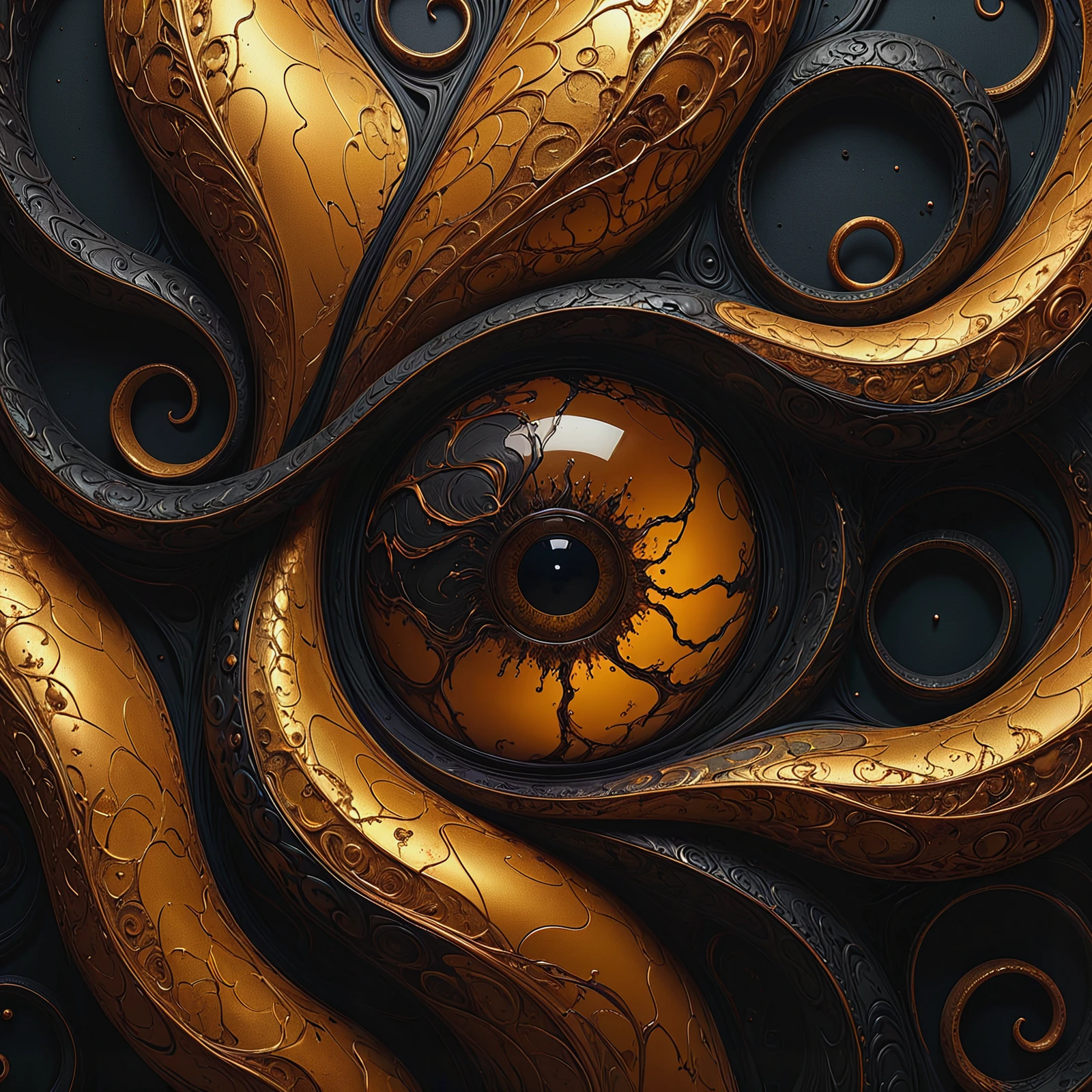 Photo, photorealistic, RAW, 8k, abstract art.

A dark distortion of reality. Visual cues that distract and deceive. The artful representation of reality in new and abstract ways. Surreal and bizarre.

Warm tones. Golden hues.

<lora:Medusa01_CE_XL_300-OT:0.4> mdsaCE_style