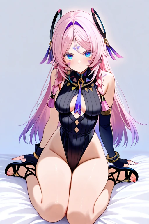 pink hair woman cartoon close up, tits, sexy pubic pose gesture, shining pink armor, anime girl squatting, anime goddess, tits, Beautiful anime girl squatting, high leg leotard, shiny thighs, high heels