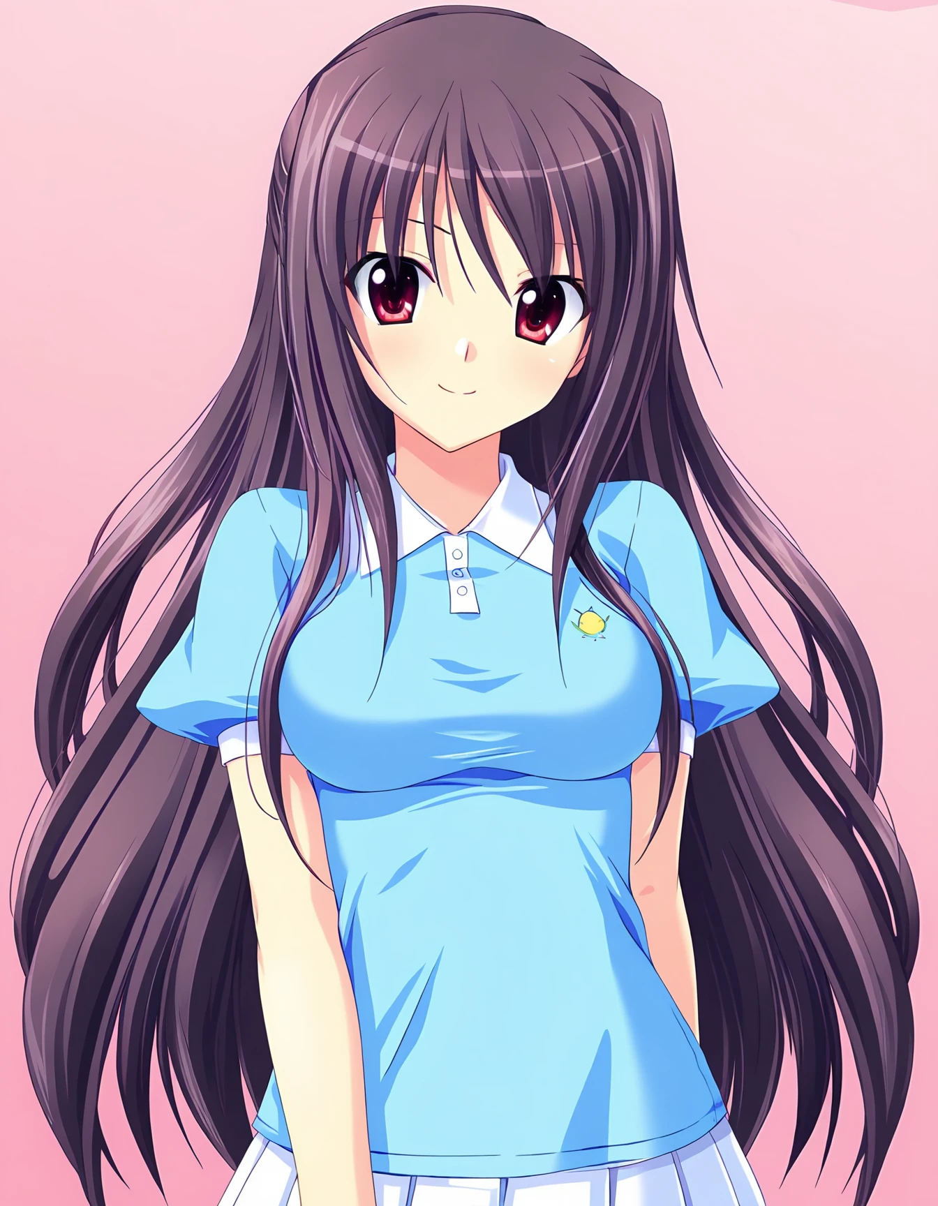 masterpiece, best quality, amazing quality, ultra detail, good , good hand,
BREAK <lora:takasu-miyabi Prima Stella (Atelier Kaguya)-illustrious:0.9> miyabi, purple hair, long hair, half updo, red eyes, ,
BREAK outfit03, tennis wear, polo shirt, light blue polo shirt, short sleeves, puffy sleeves, collarbone, skirt, white skirt, mini skirt, collarbone,