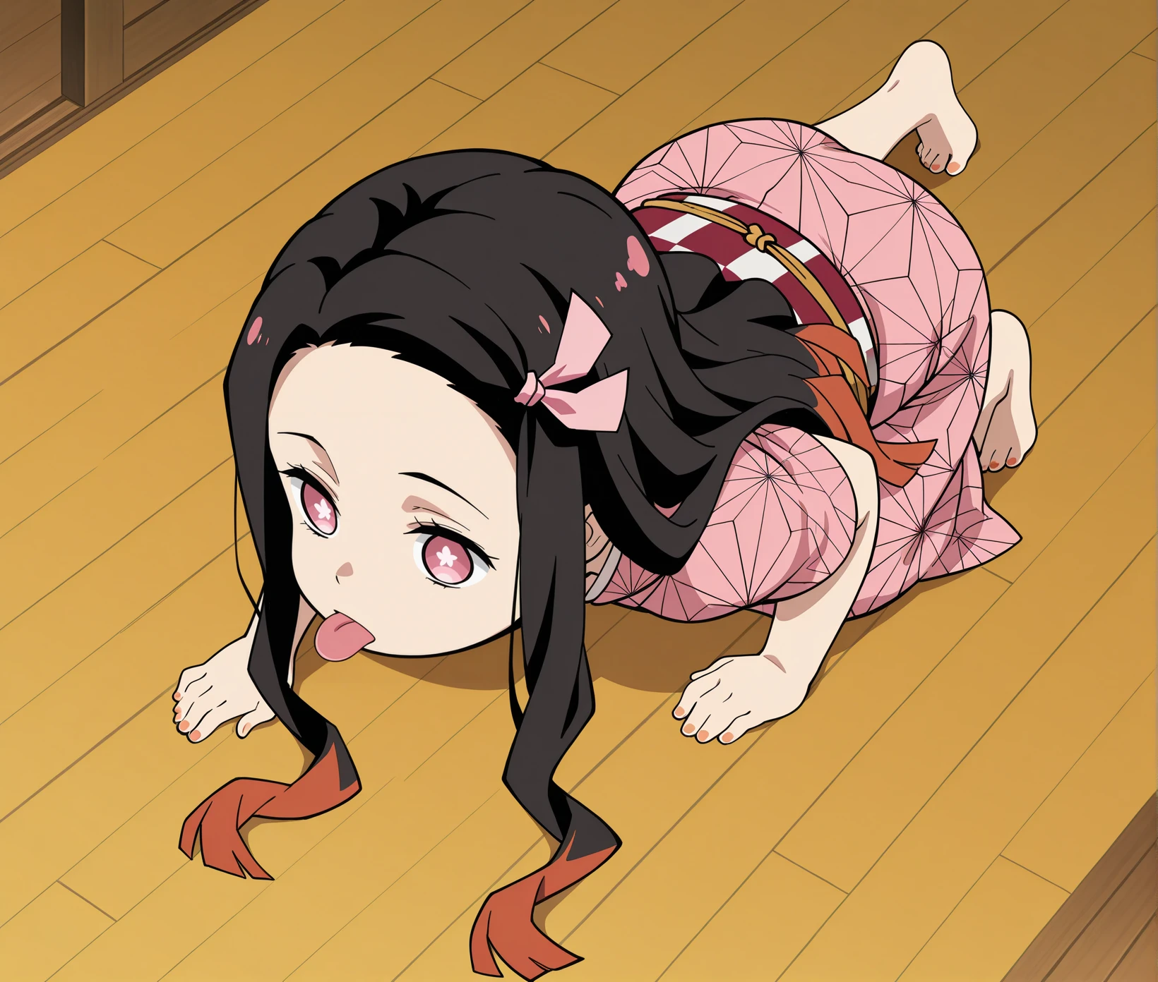 otoyomegatari,  asian,  
1girl, solo,blush,single braid, long hair, nose blush,black hair, braided ponytail, black eyes, masterpiece, expensive quality, very_expensive_solve, big_file size, full color,(completely nude:1.2),pussy,niplles,(Loli kid),(pregnant:0.7),