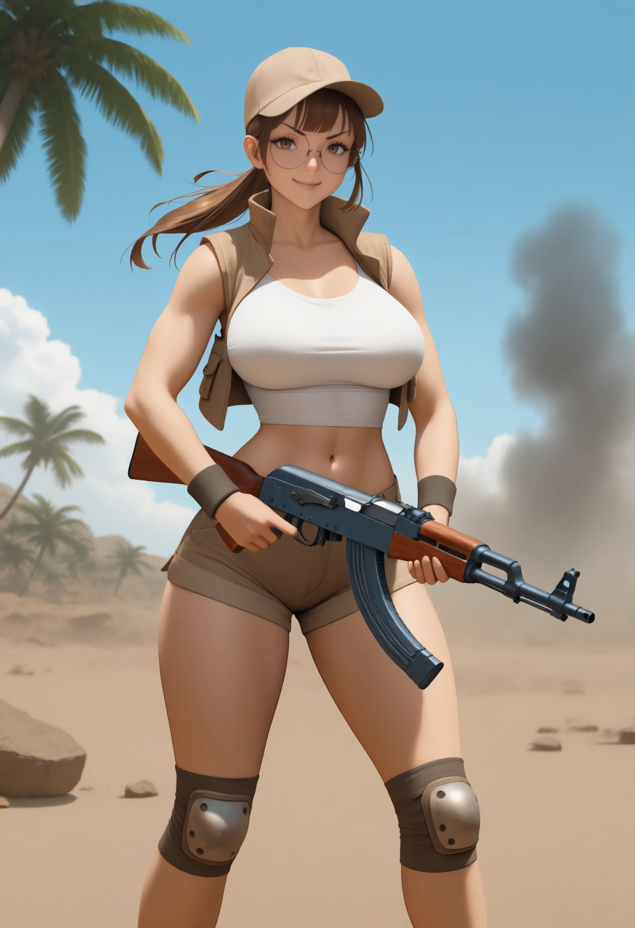 Star Wars, a chipmunk themed alien woman (sexy furry bikini, huge eyes, huge breasts, athletic, body fur, blaster pistol, cute) is sneaking up on an Imperial base. Forest
