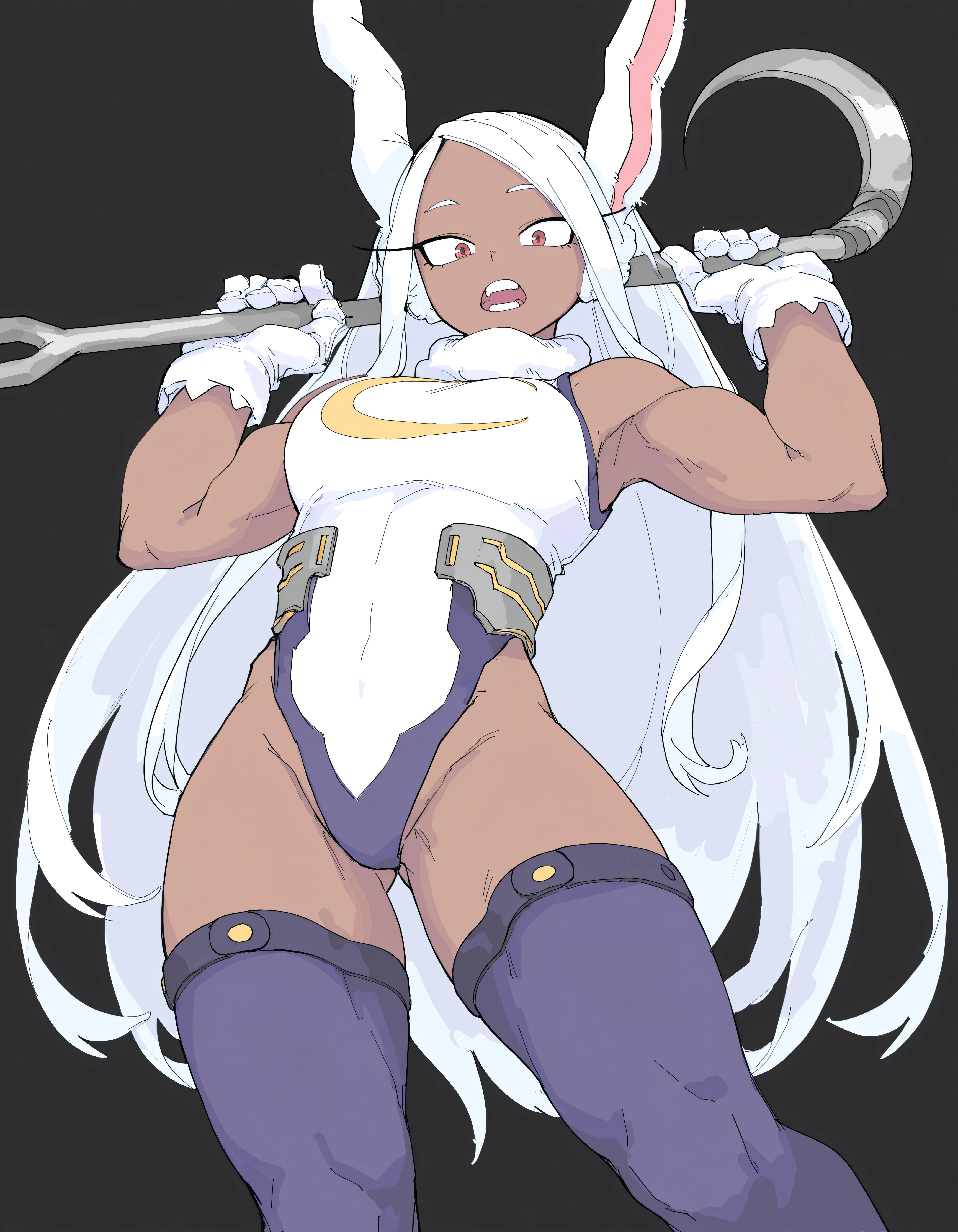 Naked character, sexy nude with big showing her ass