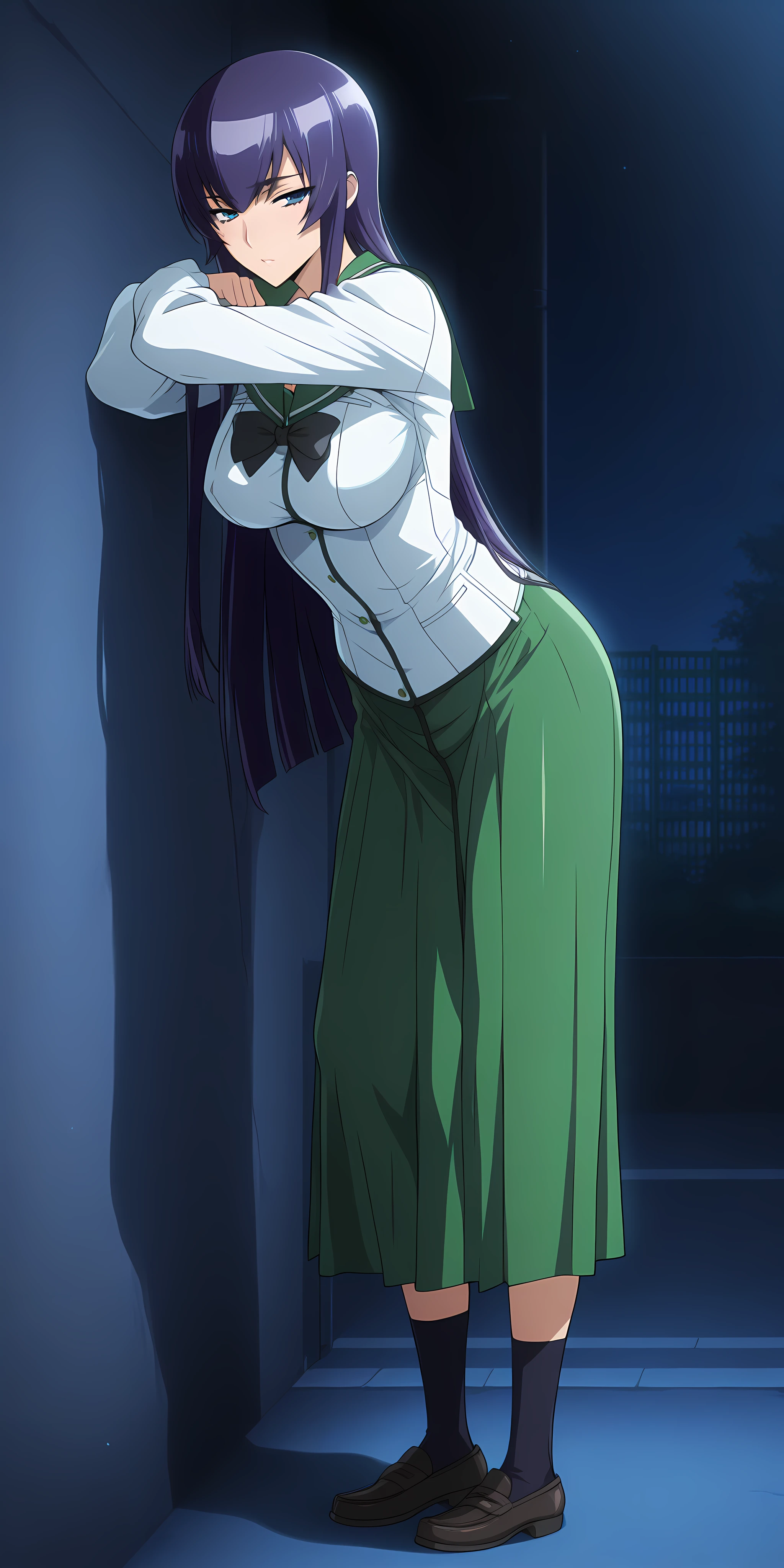 anime big breast,dual horsetail,jk,huge tit,blacksilk,showing butt