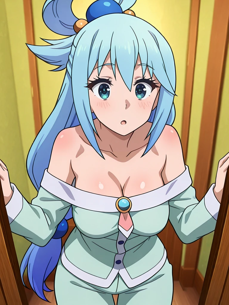 (bbc riding : 1.3), (cumming), (naked), (luxury bedroom background), esdeath, anime cels style, best quality, high resolution, 1girl, (huge breasts:1.2), mature women, blue hair, long hair, (blue eye), blue eyebrow, beautiful face, (cowboy shot), looking at viewer, blushing, smiling, sweating, very sweaty