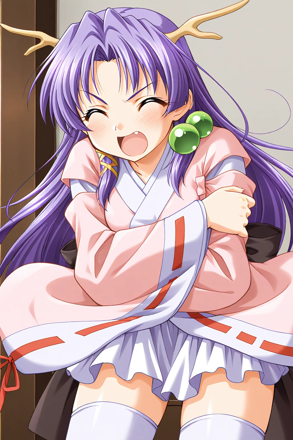 masterpiece, Highest quality, 8K, High resolution, Original girls, garden、(Anime illustration style)、(White kimono),Long-sleeved kimono、Red eyes, Highly detailed face, Highly detailed eyes, Highly detailed background, perfection、smile、Long-sleeved kimono、yukata,best quality, extremely detailed, (illustration:1.2), high-resolution, 8k cg wallpaper, stunning art, (perfect lifted own skirt by self:1.3), line up show thighs completely, bare all navel, shiny eyes, very lovingly face, shy, (blush:1.2), , face to face, in the classroom, cowboy shot, from directly below (all girls perfect show own pink panties completely:1.3)