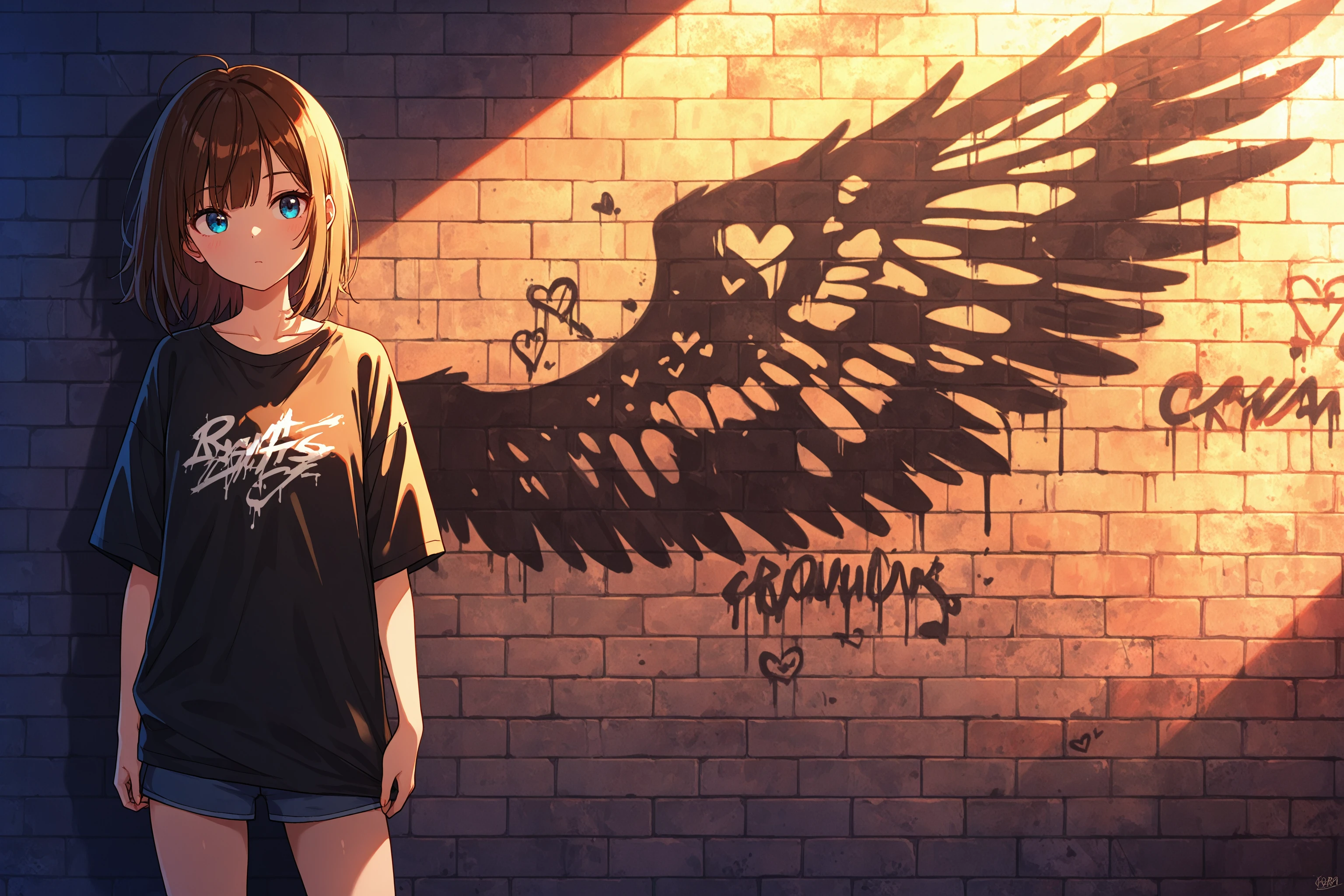 masterpiece, best quality, absurdres, safe
1girl, wings graffiti, brick wall
<lora:angel_with_a_shotgun_il_5_d16:1>