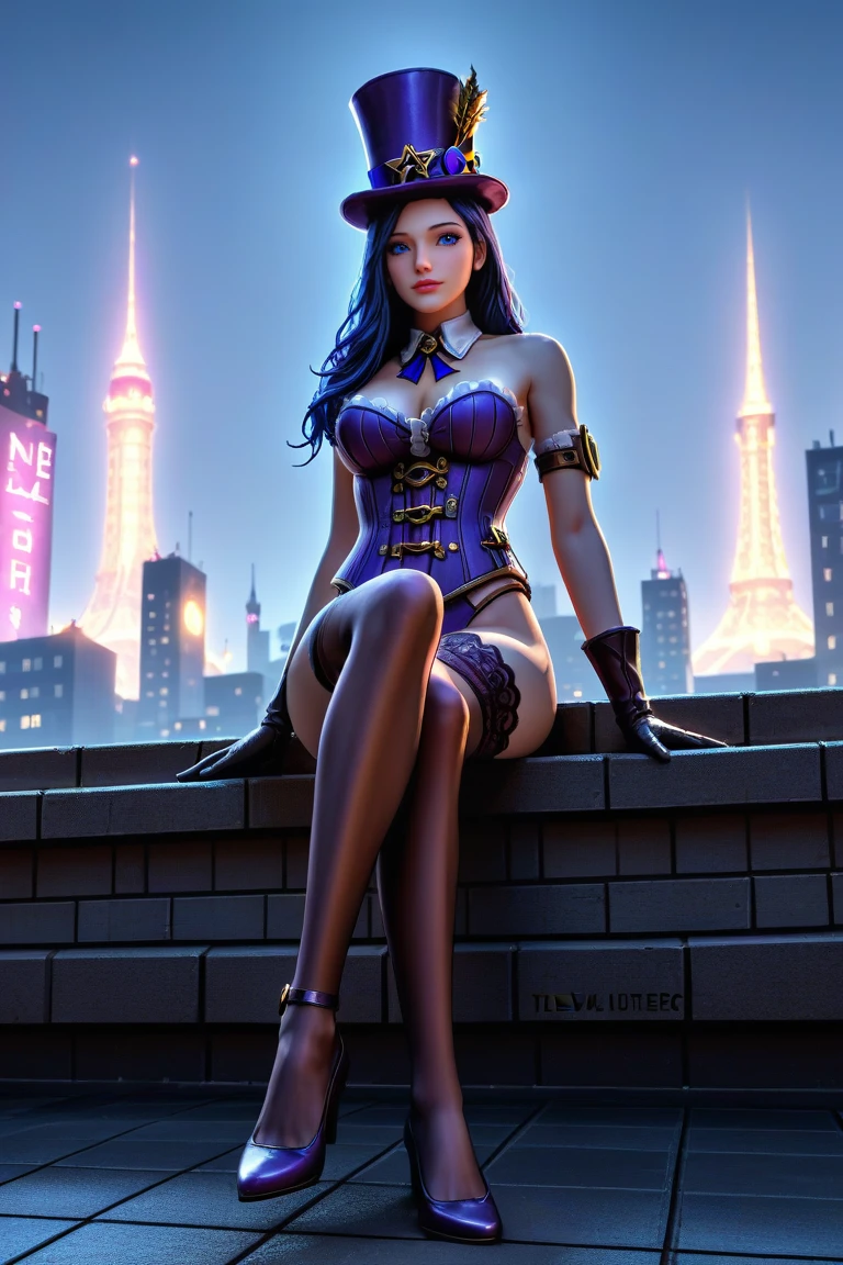 (Masterpiece, best quality, high quality: 1.4), professional art, intricate details, field of view, sharp focus, detailed painting, photorealistic lighting, trend in pixiv, (vivid lighting, vibrant colors: 1.05), realistic shadows, ambient occlusion,
LisaLisa, (mature female, milf:1.1), solo, standing, posing, (Fashion Flamboyance:1.1), hand on hip, (sky background:1.1), (full-body shot:1.1), looking at the viewer,
black hair, long hair, (scarf: 1.1), lipstick, makeup, ultra detail hair, ultra detail face, (blue eyes|purple:1.05), perfect eyes, perfect face,
(black pantyhose: 1.1), heels, broad shoulder, dress, miniskirt, bare shoulders, necklace, purple gloves,
(Big breasts:1.15), big ass,