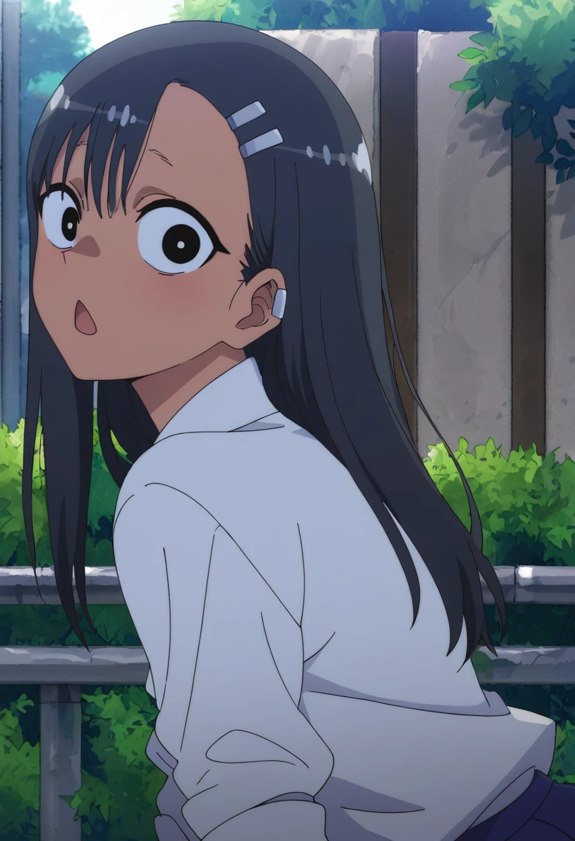 masterpiece, best quality, good quality, very awa, newest, highres, absurdres,outdoors, HayaseNagatoro-DontToyWithMeMissNagatoro,
Hayase Nagatoro \(Don't Toy With Me Miss Nagatoro\), 1girl, solo, long hair, looking at viewer, open mouth, black hair, black eyes, upset
,<lora:Hayase Nagatoro (Don't Toy With Me, Miss Nagatoro) Illustrious v3:0.8>