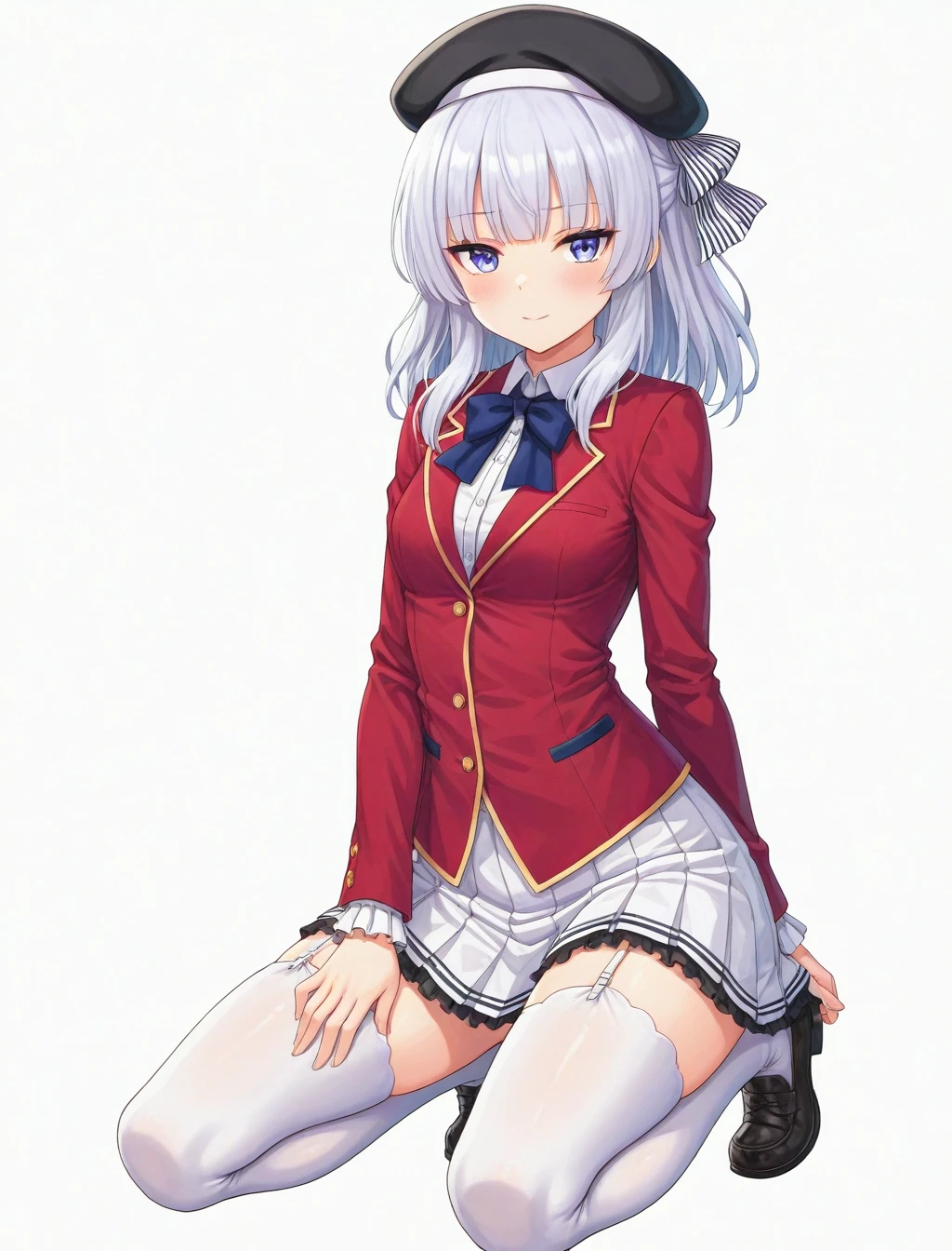 <lora:sakayanagi_arisu_XL_illustrious-noob_v1:1> 1girl, sakayanagi arisu, school uniform, kneeling,, best quality, masterpiece, high quality, highres, absurdres ,<lora:NoobV065sHyperDmd:1>