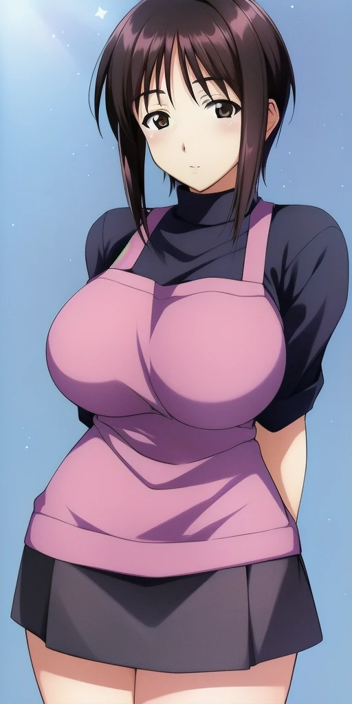 Made, absurderes, Hinata\(Boruto\), 1girll, Solo,Mature female, view the viewer,Perfectcomposition, Detailed lips, big breast, Beautiful face, body propotion, Blush, Long hair, Purple eyes, Soft Gaze, Sticky Liquid In the mouth, Sticky Liquid in the Breast, Super realistic, Detailed, photoshoot, Realistick faces and bodies，（perspire，Sweat a lot，Blushlush，Be red in the face，Blushlush），（Bigboobs），Outdoors，Stand at the door of the phone booth，natta，raining day, ((apron)), ((cleavage)), sideboob
