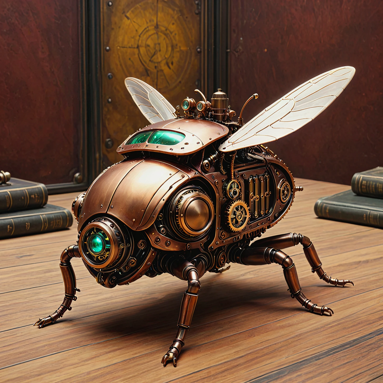 A steampunk beetle.
<lora:Steampunk01_CE_XL_200-OT:0.6> stmpnkCE_style