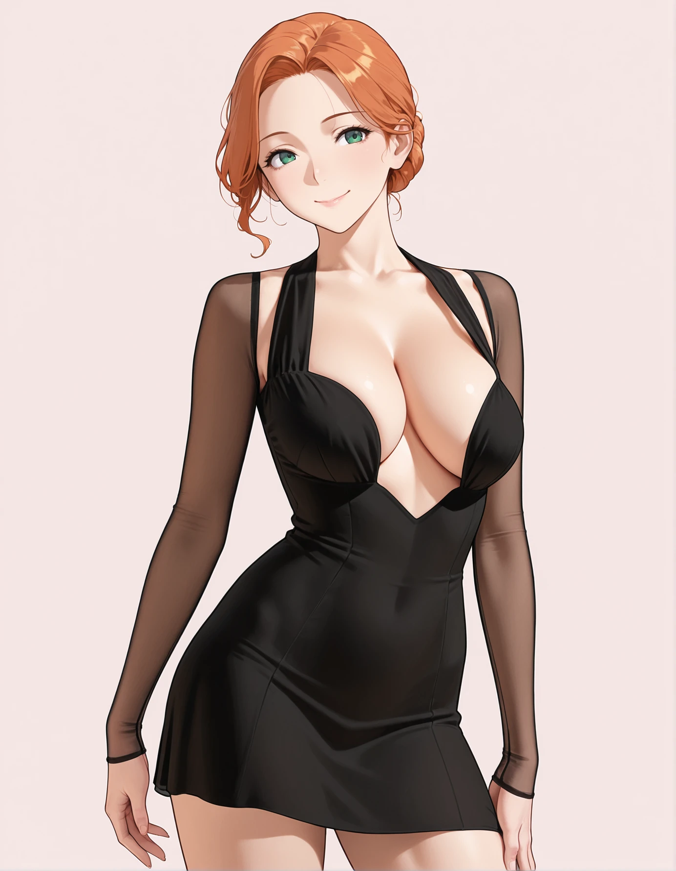 【COSTUME】Black Plunge Dress (Illustrious) illustrious