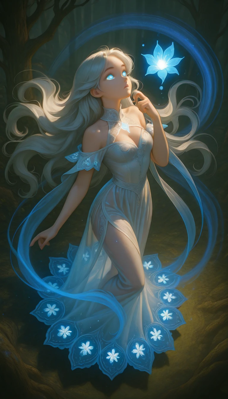 (bestquality, masterpiece), (An elegant mature woman , 1girl , solo, "Sky Blue Dress", lying on the water , looking at the audience, "White Hair",long-haired,red eyes, closed mouth , Full body), ( bubbles Back),detailed hands, detailed eyes, detailed face,colors, elf woman