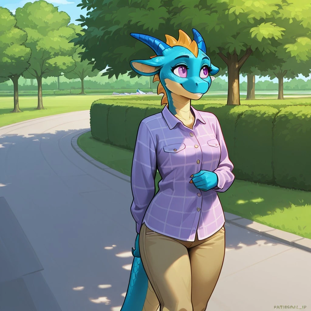 A furry gray and blue female dragon , shy , walking around the city , with a very short skirt , and no panties, leaving the pussy exposed, She tries to hide it because there are a lot of people watching , but you can still see and she keeps crying while cum drips from her pussy and mouth