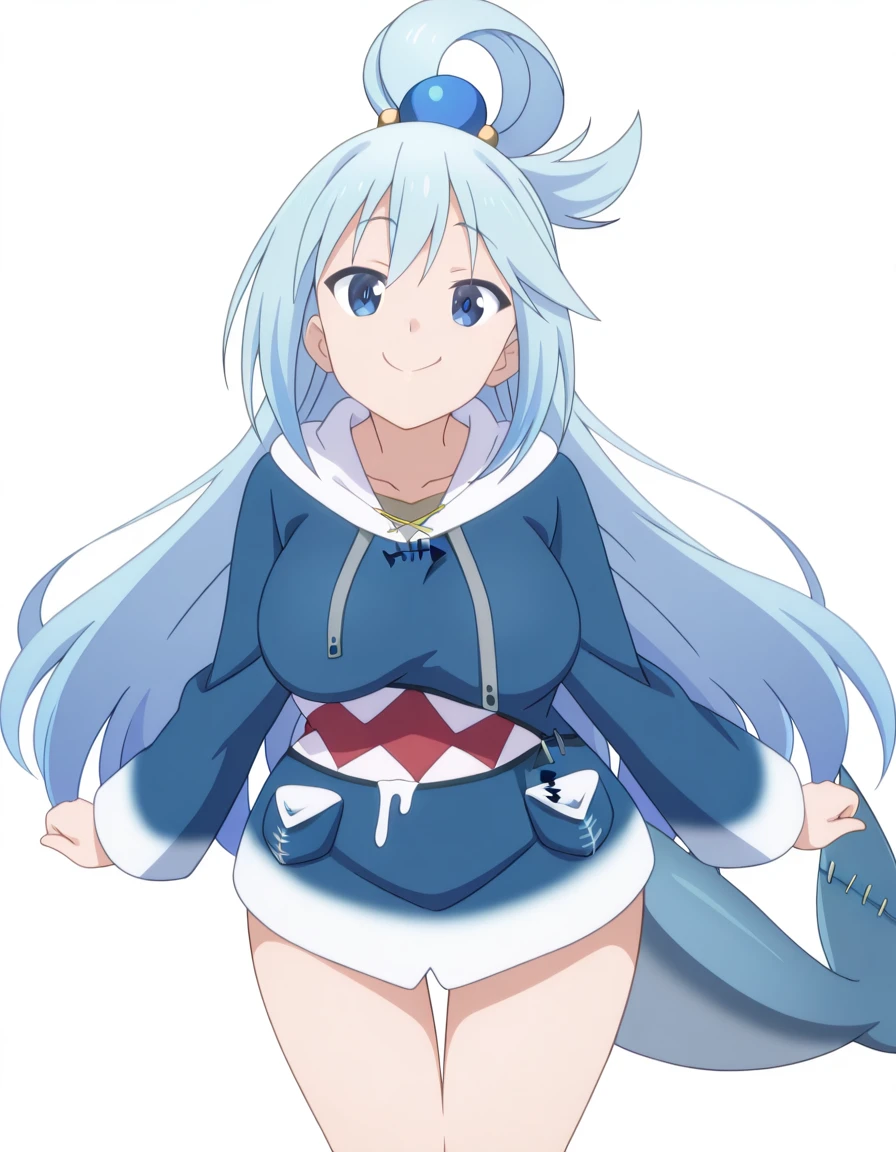 rimuru、animesque、neuter、blue eyess、blue hairs、straight haired、The long-haired、small tits、((animesque)When I was reincarnated, I was a slime))