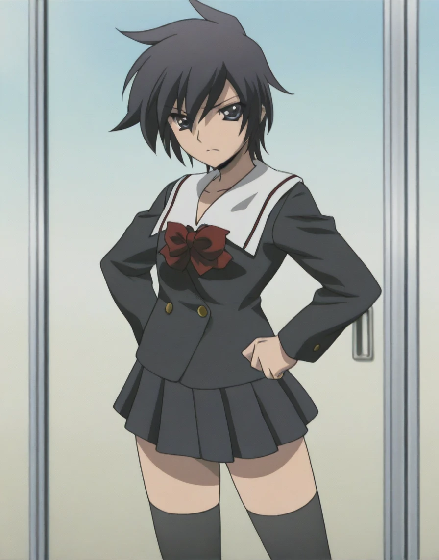1girl, Upper body, looking at from the front, Nanami, (pixie cut:1.2), pink miniskirt maid outfit, ((lift skirt:1.4)), showes panties, masterpiece, best quality, 4k, yellow panties, High definition high precision sharp,