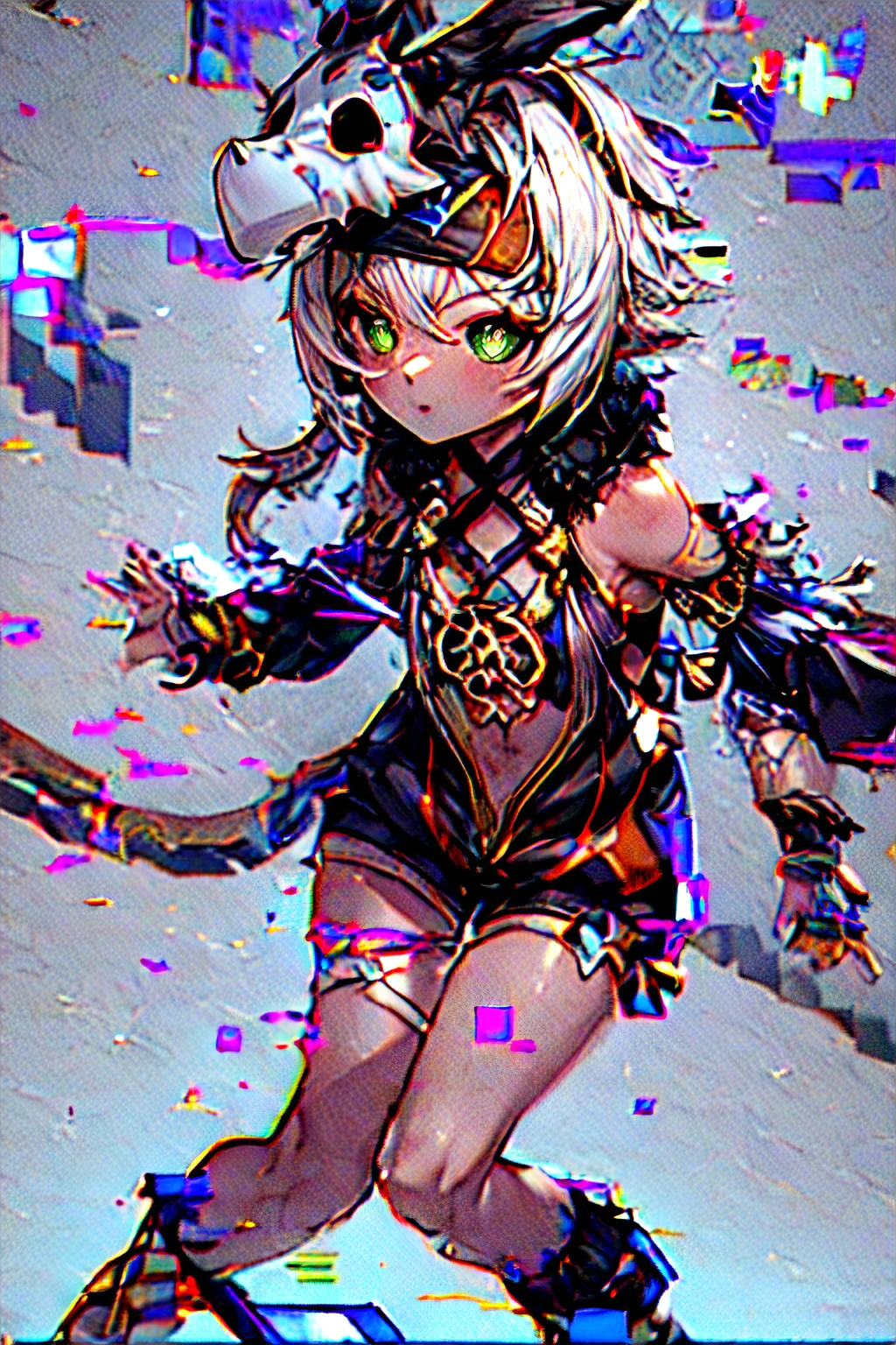 ((highest quality)), (naked:1), (climax:2), (thin waist:1), (Physical restraints:2), (blush:1.8), (sweaty:1), ((G cup)), perfect anatomy, white skin, HDR, volume lighting, octane rendering, black tights garter stockings, 8k, ultra high resolution, big breasts, big hips, from below, from the front