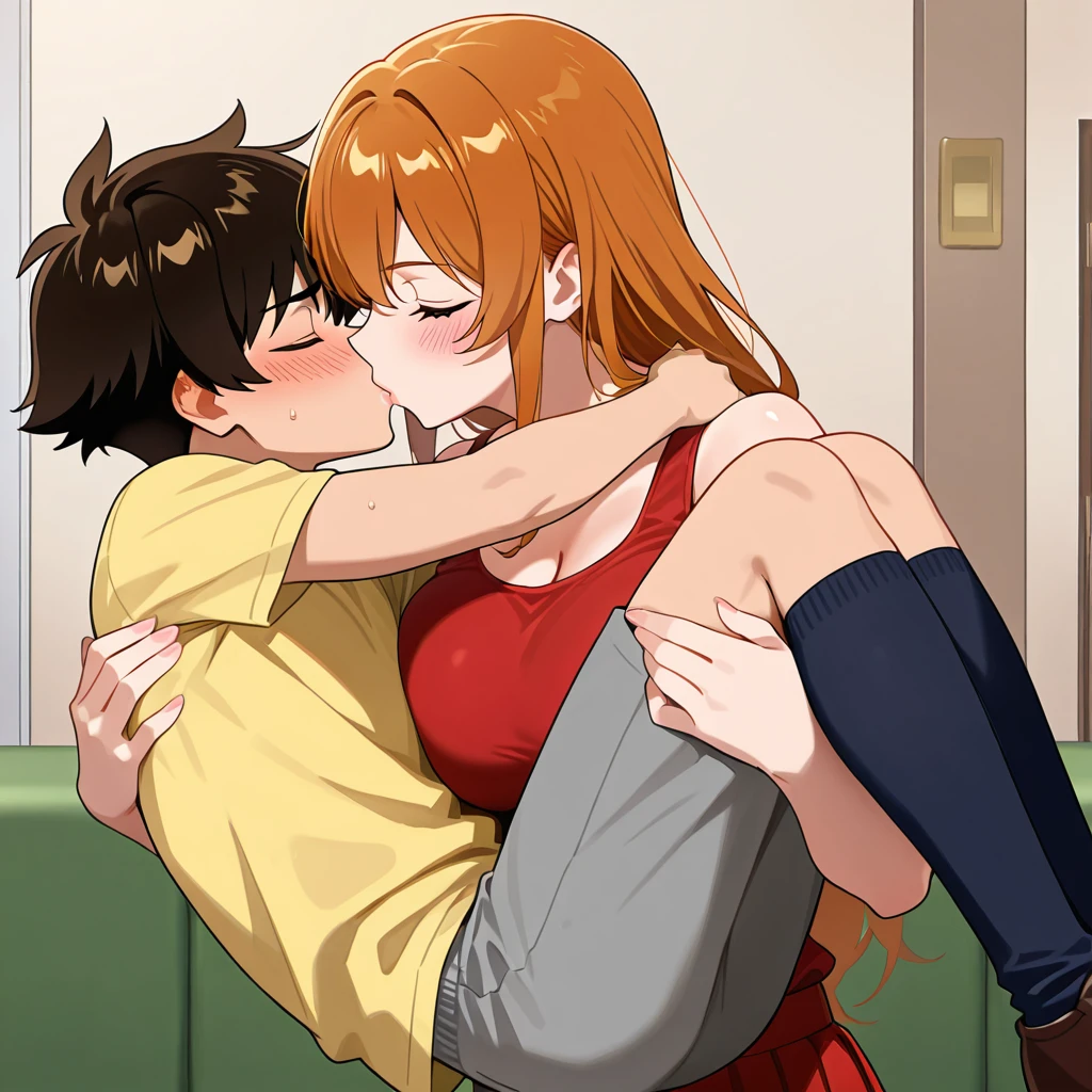 score_9, score_8_up, score_7_up, score_6_up, score_5_up, score_4_up, (source_anime), 2girls, size difference, breast sucking, small breasts, giant woman, Full body , bedroom, Night, vampire, Lights out, dark, Dark room, no lighting, blood, Bite, fear, rape, forced, horror
