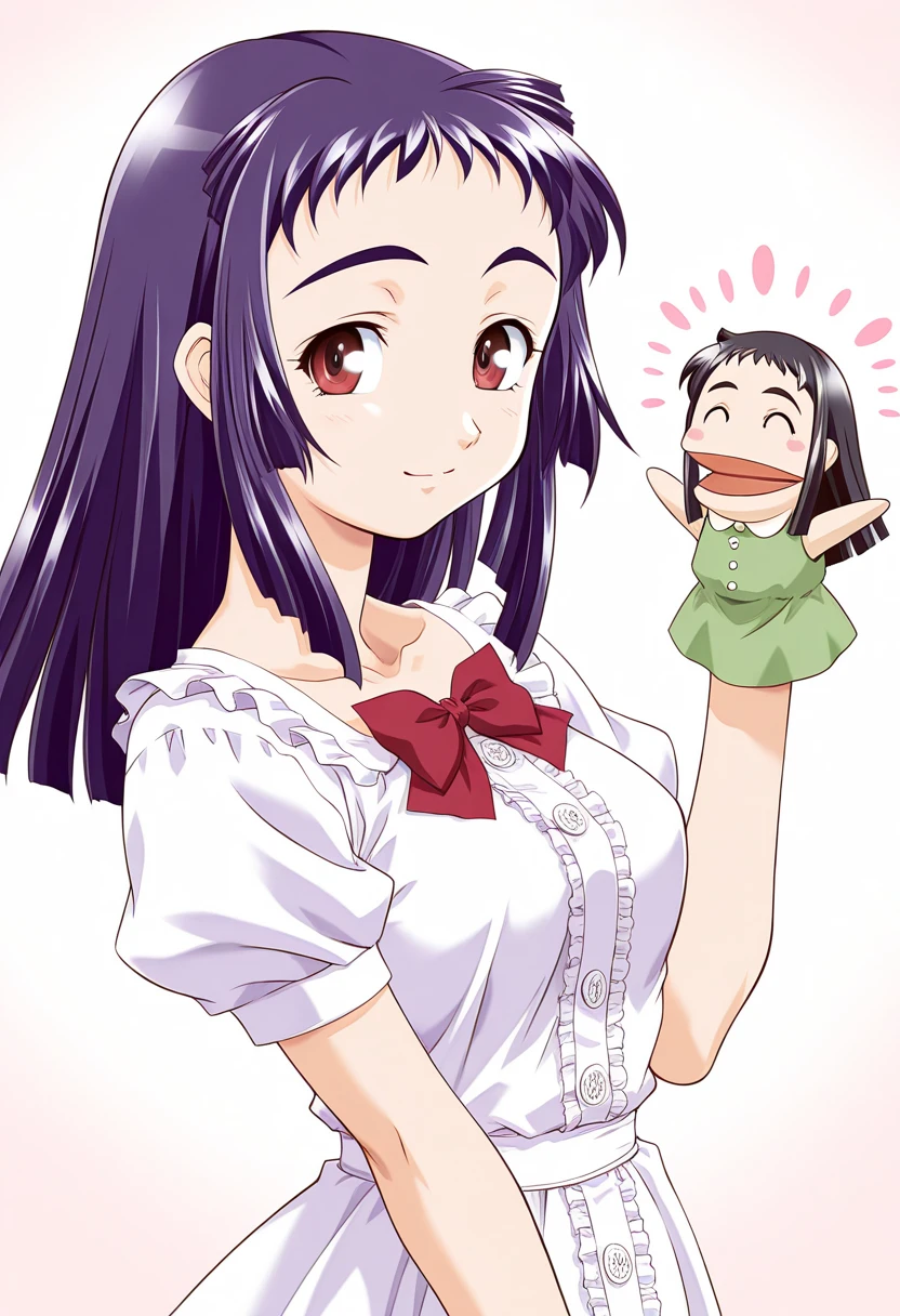 cute anime girl, black short bob hair, big expressive eyes, soft facial features, kawaii, cheerful smile, , pastel colors, high-quality, detailed, studio ghibli style"nsfw、under boob.cameltoe 、crotch grab、cum on body 、excessive cum 、sweat、fellatio gesture、girl trembling with sexual climax