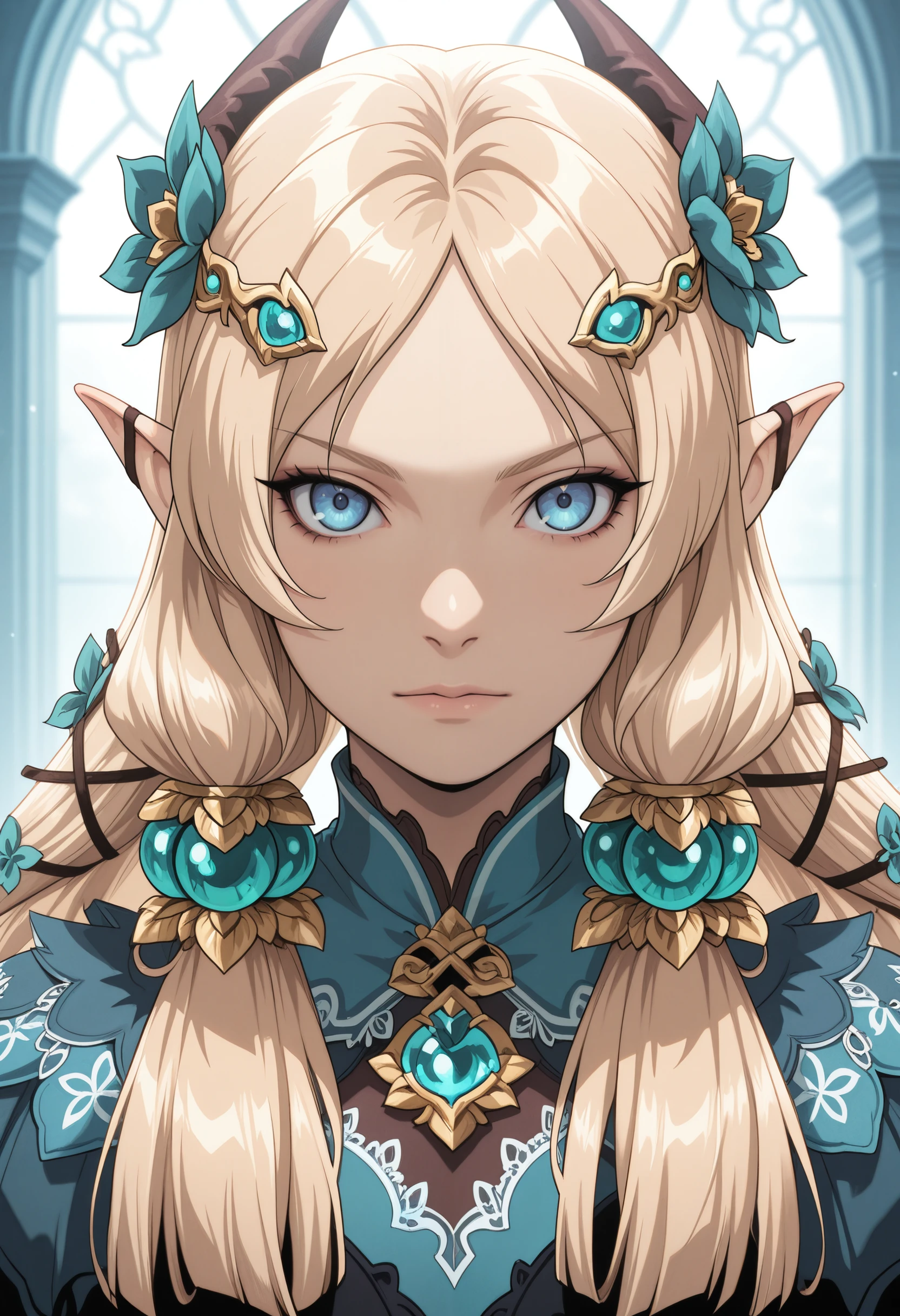 masterpiece, best quality, absurdres, newest, perfect quality, best quality, absolutely eye-catching, detailed background, intricate details, solo,
<lora:ILR4Margaret:1>
R4Margaret, 1girl, pointy ears, long hair, blonde hair, blue eyes, hair ornament, hair flower, looking at viewer, portrait