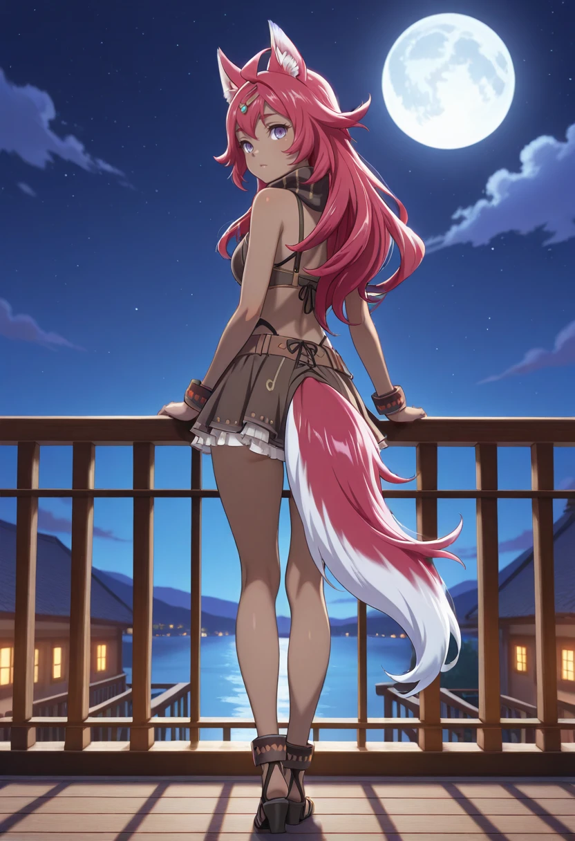 <lora:YokoLittner002:0.7>,<lora:add_detail:0.7>,<lora:noline:0.3>,<lora:boldline:-0.3>,looking back,
YokoLittner,1girl,
hair ornament,
scarf,
bikini top only,
belt,short shorts,
thighhighs,
boots,
desert,full body,standing,