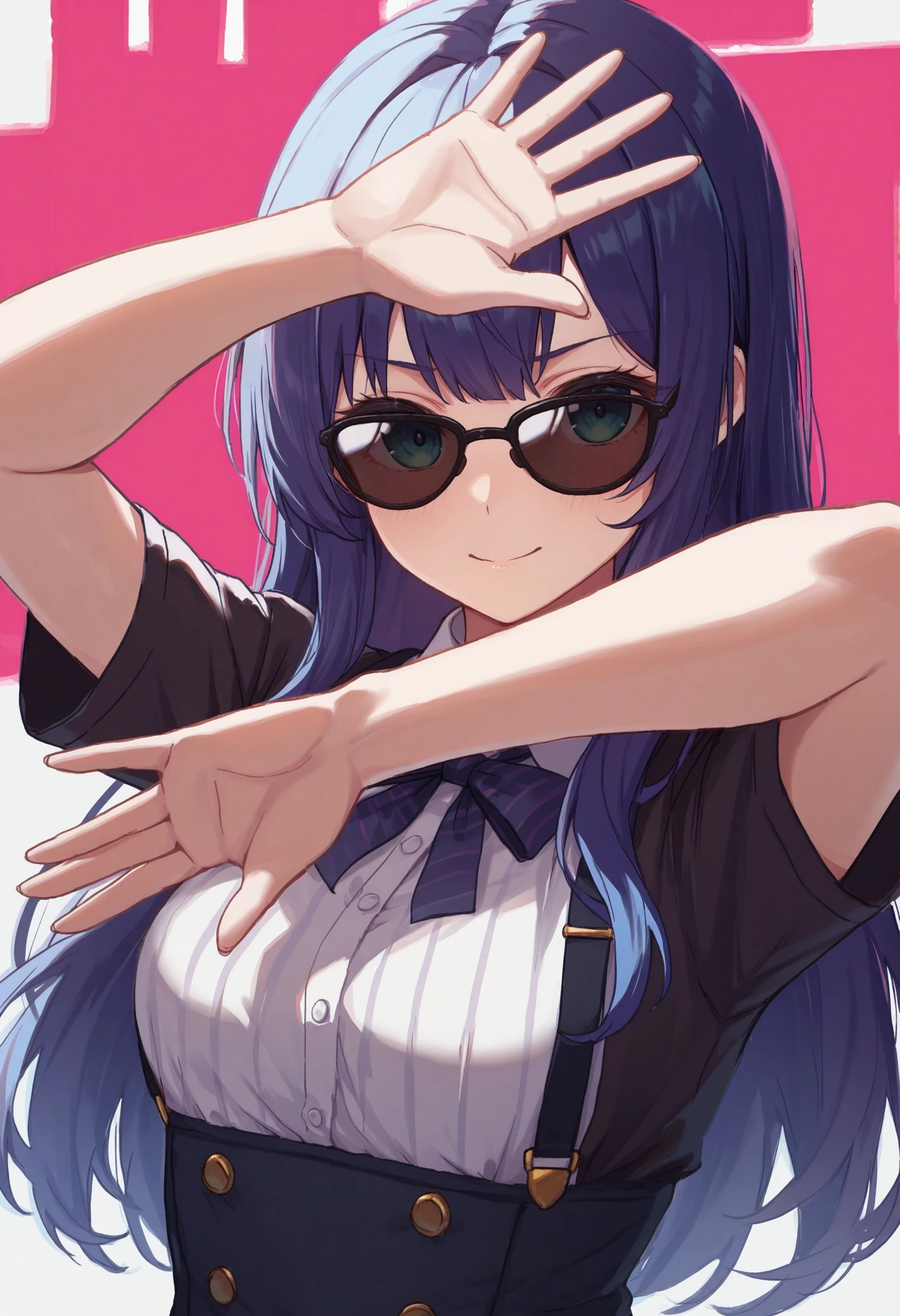 masterpiece, best quality, absurdres, safe
1girl, arm up, sunglasses,
<lora:daisuke_il_1_d16:1>
<lora:wide_shot_il_1_d32:0:hr=1>