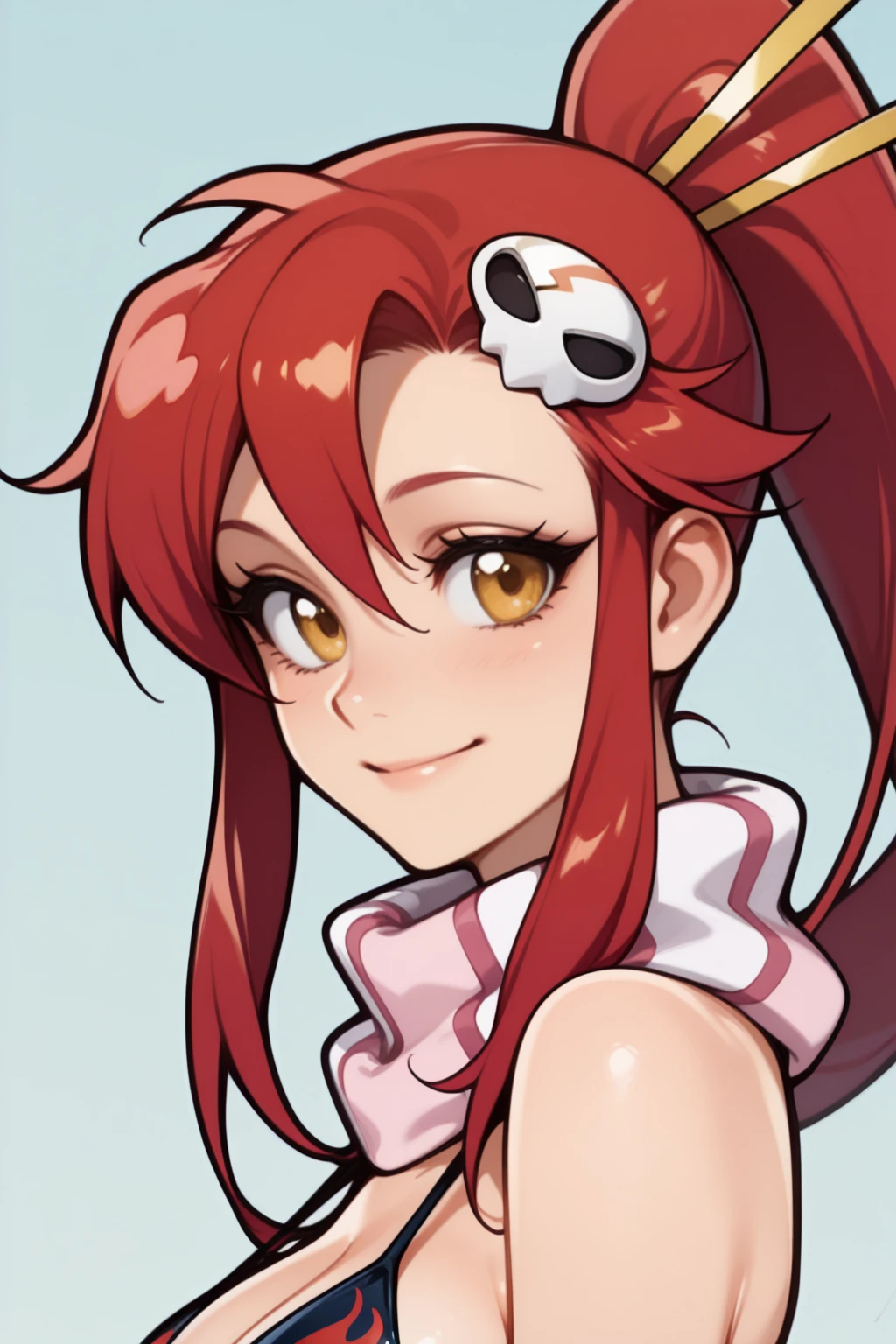 ultra-detailed, masterpiece, highest quality, red eyes, pov,smile,blush