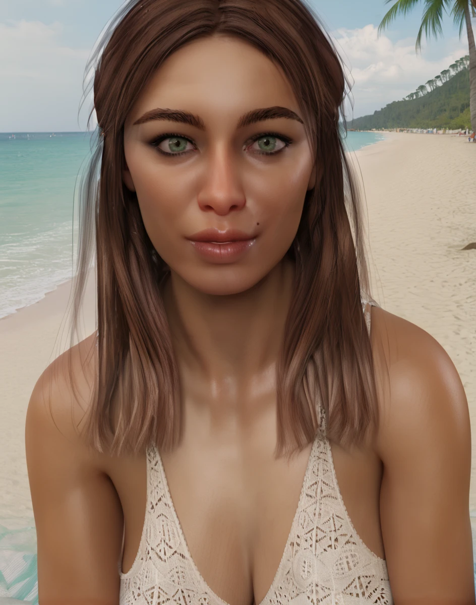 score_9,score_8_up,score_7_up,high quality,detailled,high resolution,masterpiece,(beach, sand, outdoor, ocean, sunny, palm trees),<lora:StS_PonyXL_Detail_Slider_v1.4_iteration_3:2>,<lora:zPDXL3:2>,zPDXL3,<lora:EyesPonyXL:1>,detailed eyes,even eyes,
BREAK
posing,front view, <lora:wendy_wvm:0.8> (Wendy, 1girl, big breasts, green eyes,mole, mole under mouth,long hair,brown hair),