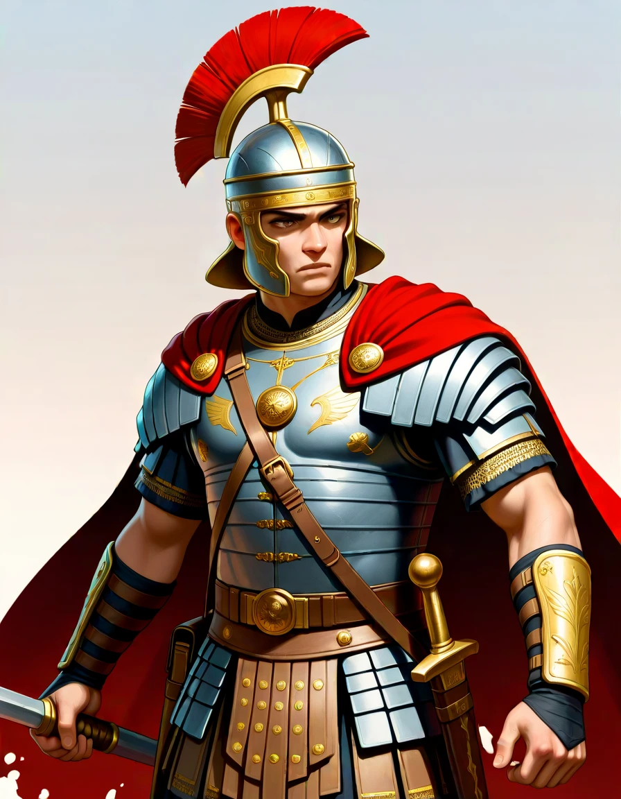 masterpiece, best_quality, very_aesthetic, highres, absurdres, ultra detailed,
<lora:negXL:0.5> <lora:RomanLegionary_IL:1> romanlegionary, armor, weapon, holding, holding weapon, sheath, breastplate, cape, chainmail
hold
1boy, upper body, holding weapon,
gradient background,
Ink
, simple background , ,dynamic visul, bark theme,tan trim
,gradient colors, , Extreme close-up,