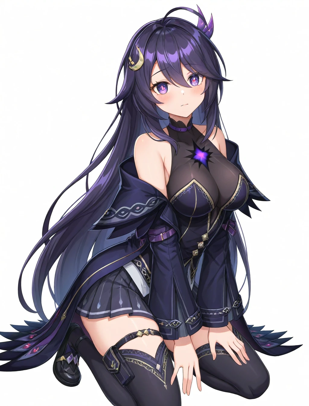 <lora:noin_XL_illustrious-noob_v1:1> 1girl, noin\(duel masters play's\), casual, kneeling,, best quality, masterpiece, high quality,  highres, absurdres ,<lora:NoobV065sHyperDmd:1>