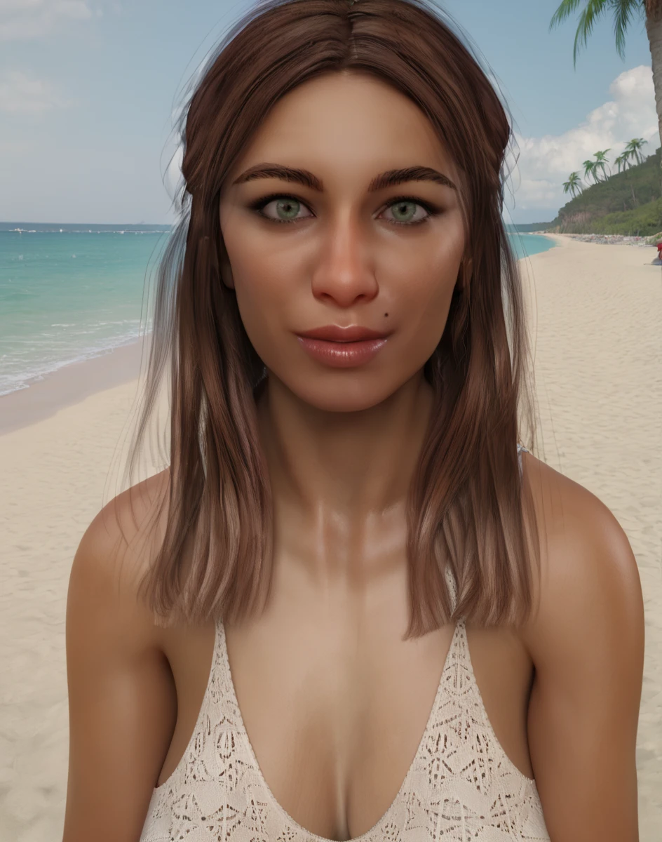 score_9,score_8_up,score_7_up,high quality,detailled,high resolution,masterpiece,(beach, sand, outdoor, ocean, sunny, palm trees),<lora:StS_PonyXL_Detail_Slider_v1.4_iteration_3:2>,<lora:zPDXL3:2>,zPDXL3,<lora:EyesPonyXL:1>,detailed eyes,even eyes,
BREAK
posing,front view, <lora:wendy_wvm:0.8> (Wendy, 1girl, big breasts, green eyes,mole, mole under mouth,long hair,brown hair),