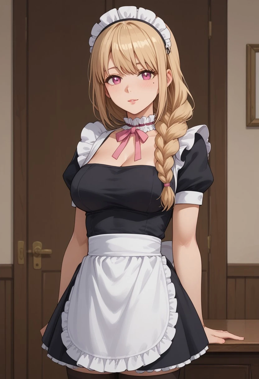 <lora:GoodHands-vanilla:1> , <lora:add_detail:1>, ((masterpiece)), (best quality:1.7), <lora:CandaceFlynn_v1:0.6> candace_flynn, blond hair, blue eyes , maid, dress, sexy