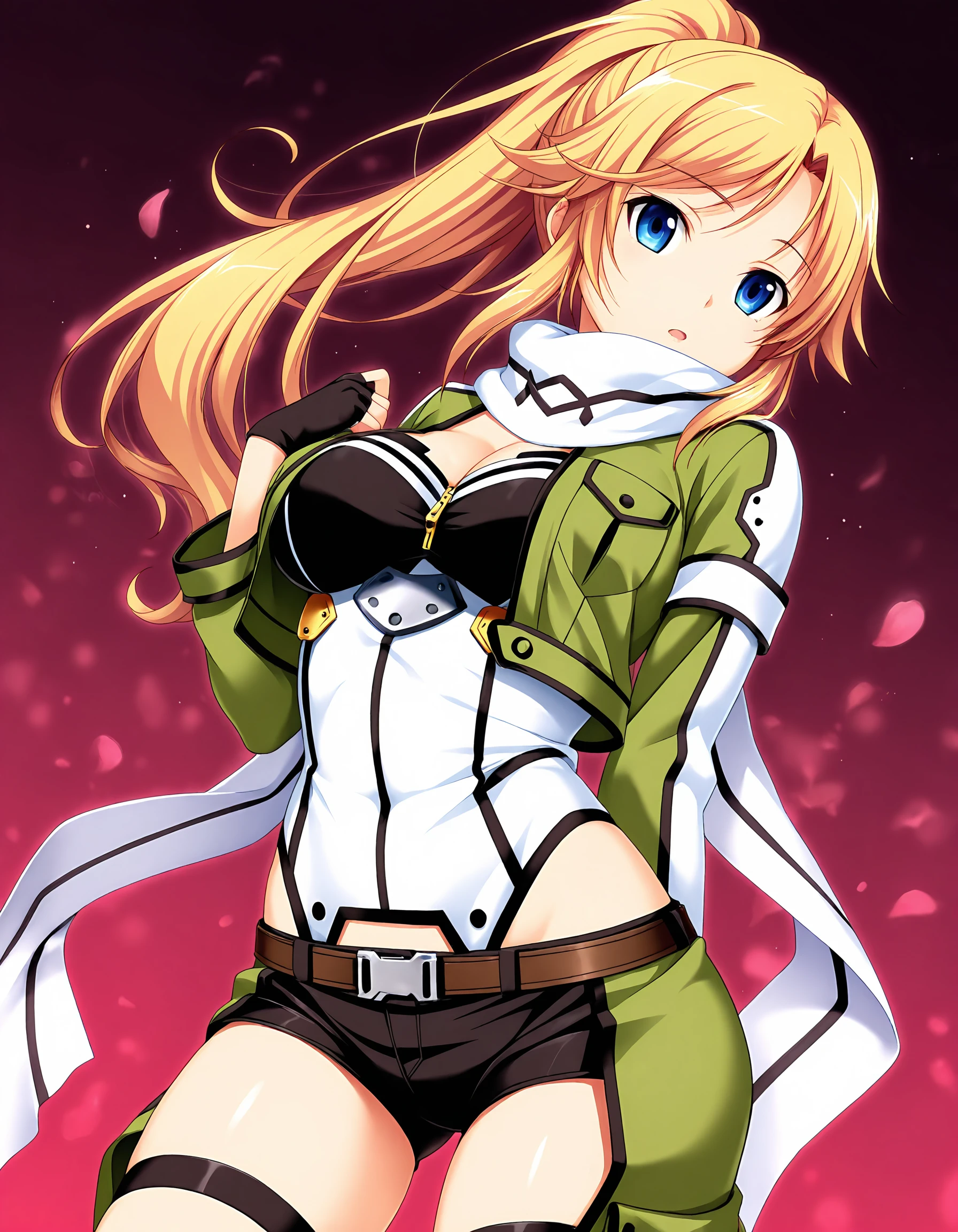 masterpiece, best quality, amazing quality, ultra detail, best resolution, good anatomy, good hand,
BREAK <lora:GGO-SHINON-clothes:1> GGO-SHINON-clothes,
BREAK 1girl, posing,
BREAK <lora:Suzusaki-Kotori chu×pet (Atelier Kaguya)-illustrious:0.6> Suzusaki-Kotori, blond hair, long hair, blue eyes, large breasts, ponytail, high ponytail