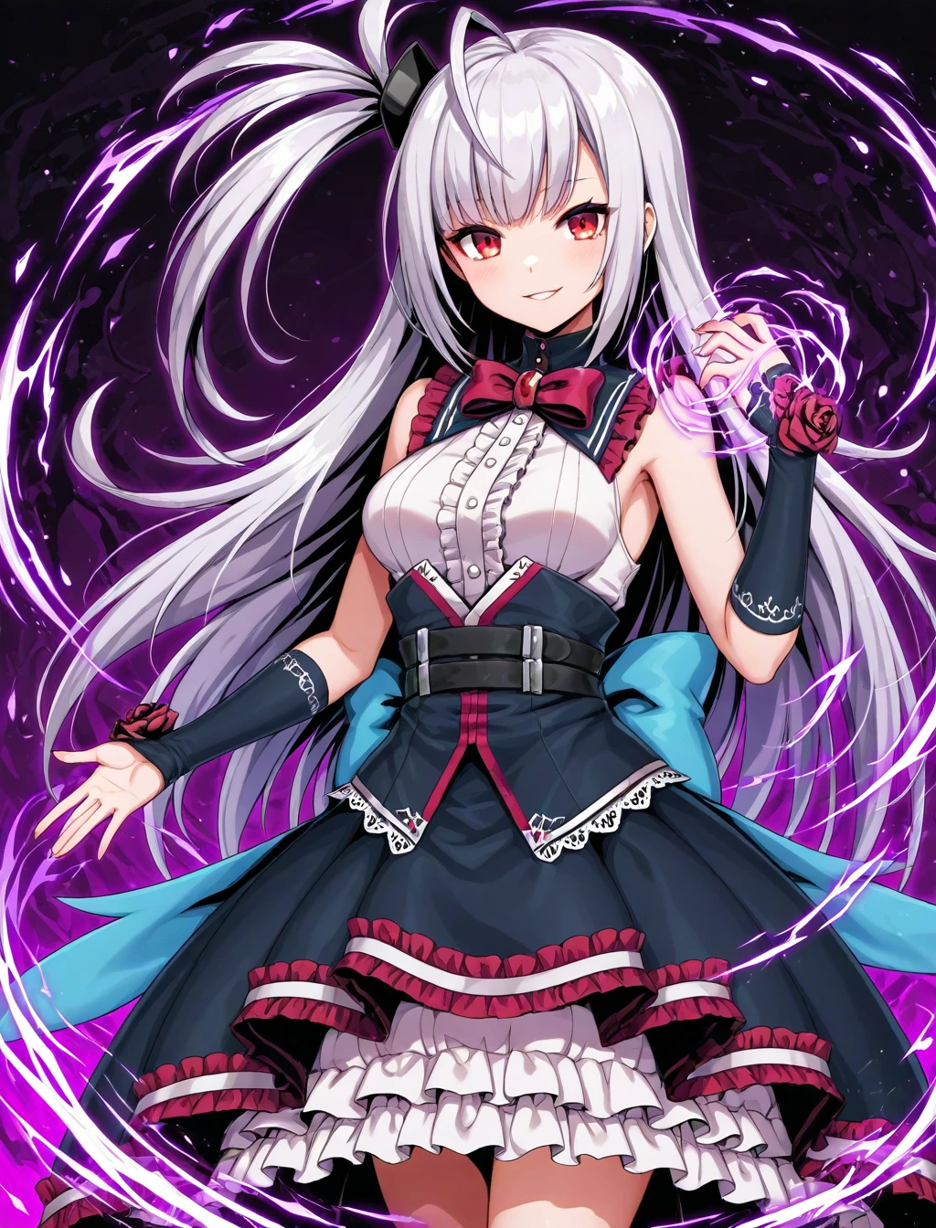 < <lora:ruka_XL_illustrious-noob_v1:1>1girl, ruka \(duel masters play's\), goth fashion,, best quality, masterpiece, high quality,  highres, absurdres ,<lora:NoobV065sHyperDmd:1>
