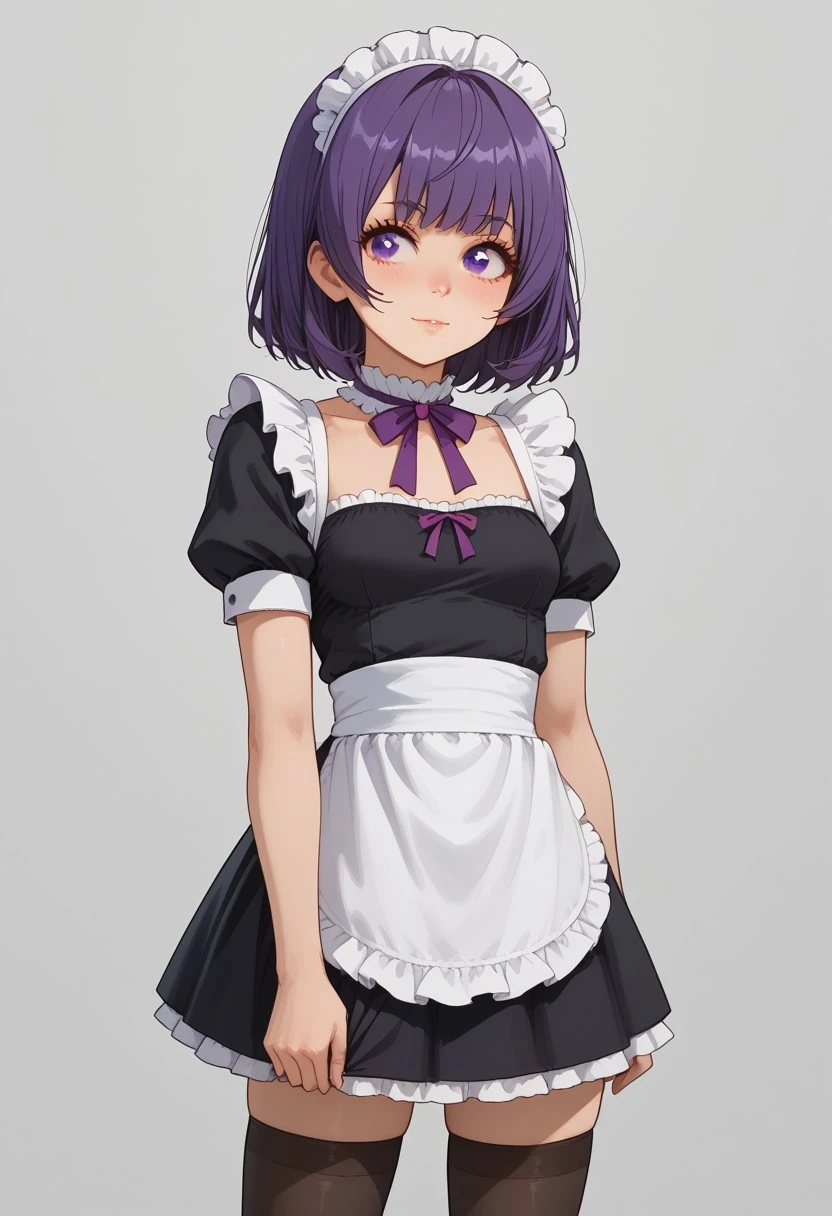 score_9, score_8_up, score_7_up, score_6_up, (1girl ), (solo),
BREAK,
HDA_MasterpieceXL_v.1,
BREAK
1girl: <lora:kasumi kominami-v:2>,kasumi kominami ,small hair,petite,
tiny woman,purple eyes, purple hair,small breasts
BREAK
half body,maid, maid dress, enmaided, maid headdress,
neck ribbon, frilled choker, black dress,
white apron, puffy short sleeves, black thighhighs, light,mini skirt