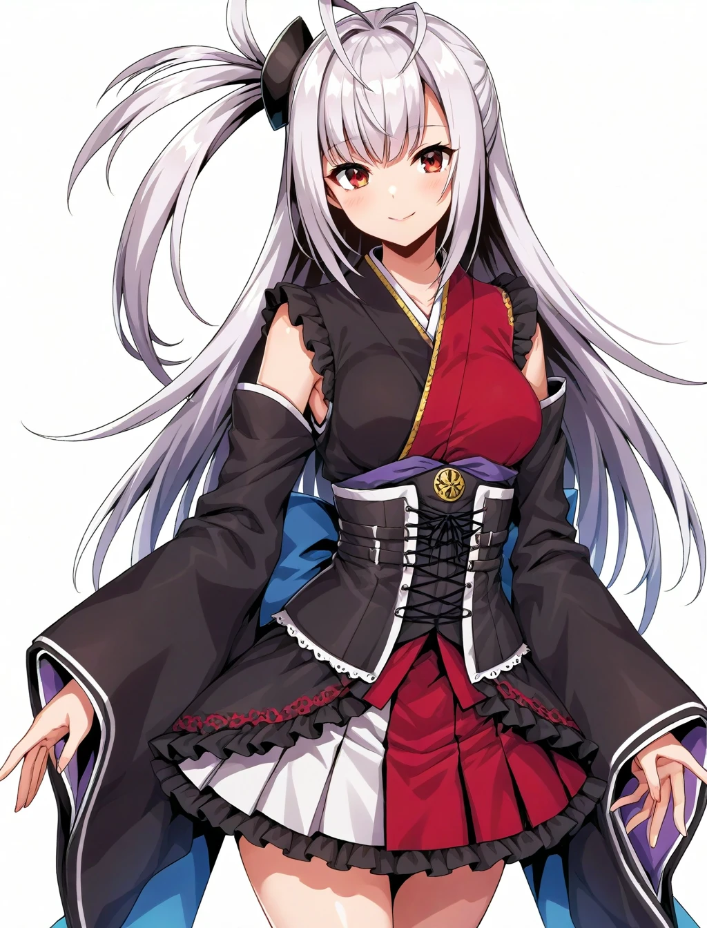 < <lora:ruka_XL_illustrious-noob_v1:1>1girl, ruka \(duel masters play's\) , short kimono,, best quality, masterpiece, high quality, highres, absurdres ,<lora:NoobV065sHyperDmd:1>