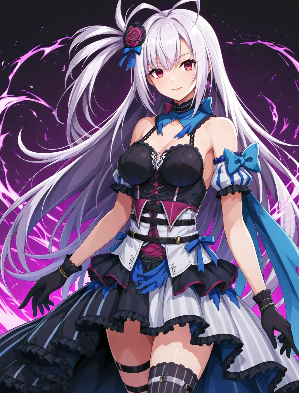 < <lora:ruka_XL_illustrious-noob_v1:1>1girl, ruka \(duel masters play's\) , evening gown,, best quality, masterpiece, high quality, highres, absurdres ,<lora:NoobV065sHyperDmd:1>
