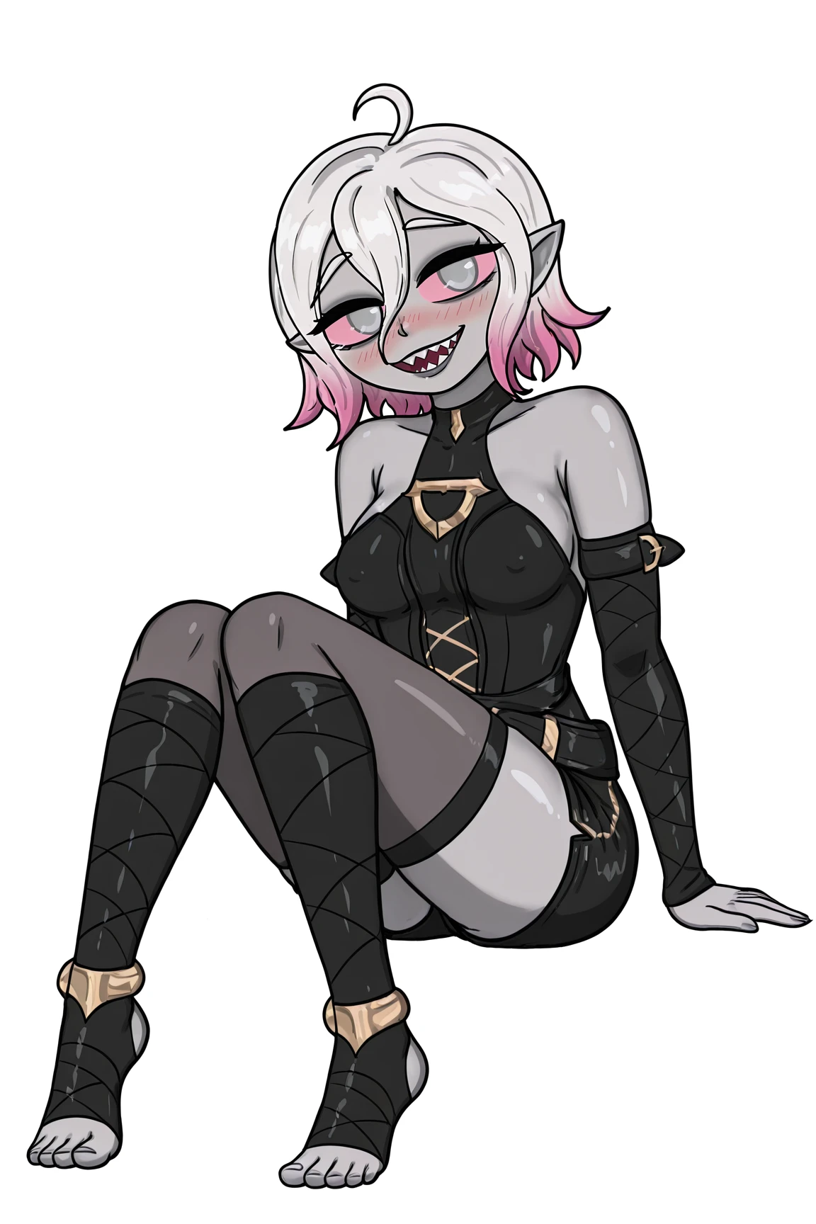 yamato \(one piece\), long hair, multiclored hair , oni, horn, female, solo, 1female, toned, wide hips, very skinny, very thin, very slim, very slender, thick thighs, ifbb, thin waist, slendered abs, narrow waist, small waist, erection, boner, futa_overflow, futanari, gaming room background, bedroom, dark, lights out, smiling, excited, flat chest, flat chested, on all fours, bulge, bulge in the crotch, goth, gothic, fishnets, long hair, bikini harness, stripped fingerless long gloves, skull patterns, belts, ropes, spiky choker, steamy, sweaty, pentagram, on a bed, led rgb lights, dildo, sex toy, no panties, naked, nude, young, teenager, 14 years old student