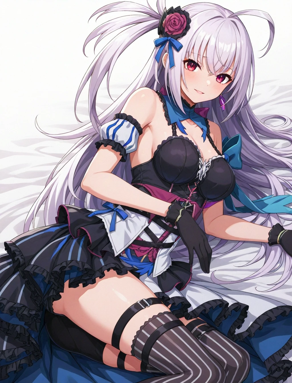 < <lora:ruka_XL_illustrious-noob_v1:1>1girl, ruka \(duel masters play's\) , evening gown, on side,, best quality, masterpiece, high quality, highres, absurdres ,<lora:NoobV065sHyperDmd:1>