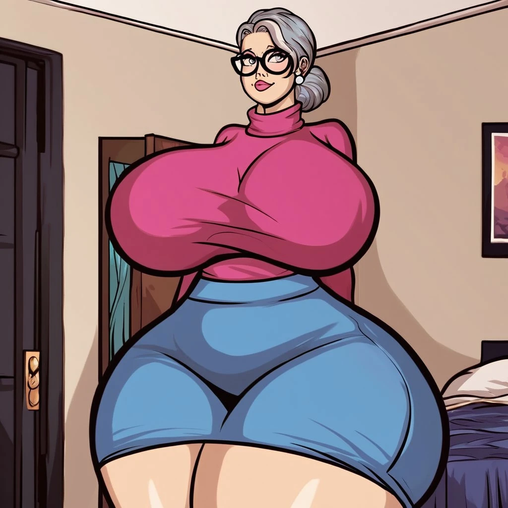 (2heads), nerdy, obese, dvArchModern, a close up Swedish blonde woman standing, dressed as a librarian,posing for a picture, room, livingroom, holding phone, sharp detail, (high detailed skin:1.2), film grain, Fujifilm XT3, (high detailed face:1.1), bed, mirror, natural light, pillows, Lucy Pinder, portrait, Face portrait, red lips, smiling, cleavage, Voluptuous woman, Chubby woman, wavy hair, ironed hair, platinum hair, ponytail, pink jumpsuit, large cleavage, barbie. (Two Heads), brunette woman with big breast, on a stage, full body, sexy girl, brunette goddess, instagram model, busty, tight outfit,wearing sexy one piece bunny outfit, a gorgeous brunette , kimberly asstyn, busty, amanda clarke, cute freckles, wearing glasses, long hair, massive breasts, cleavage, thick, chubby, fat stomach, visible curves