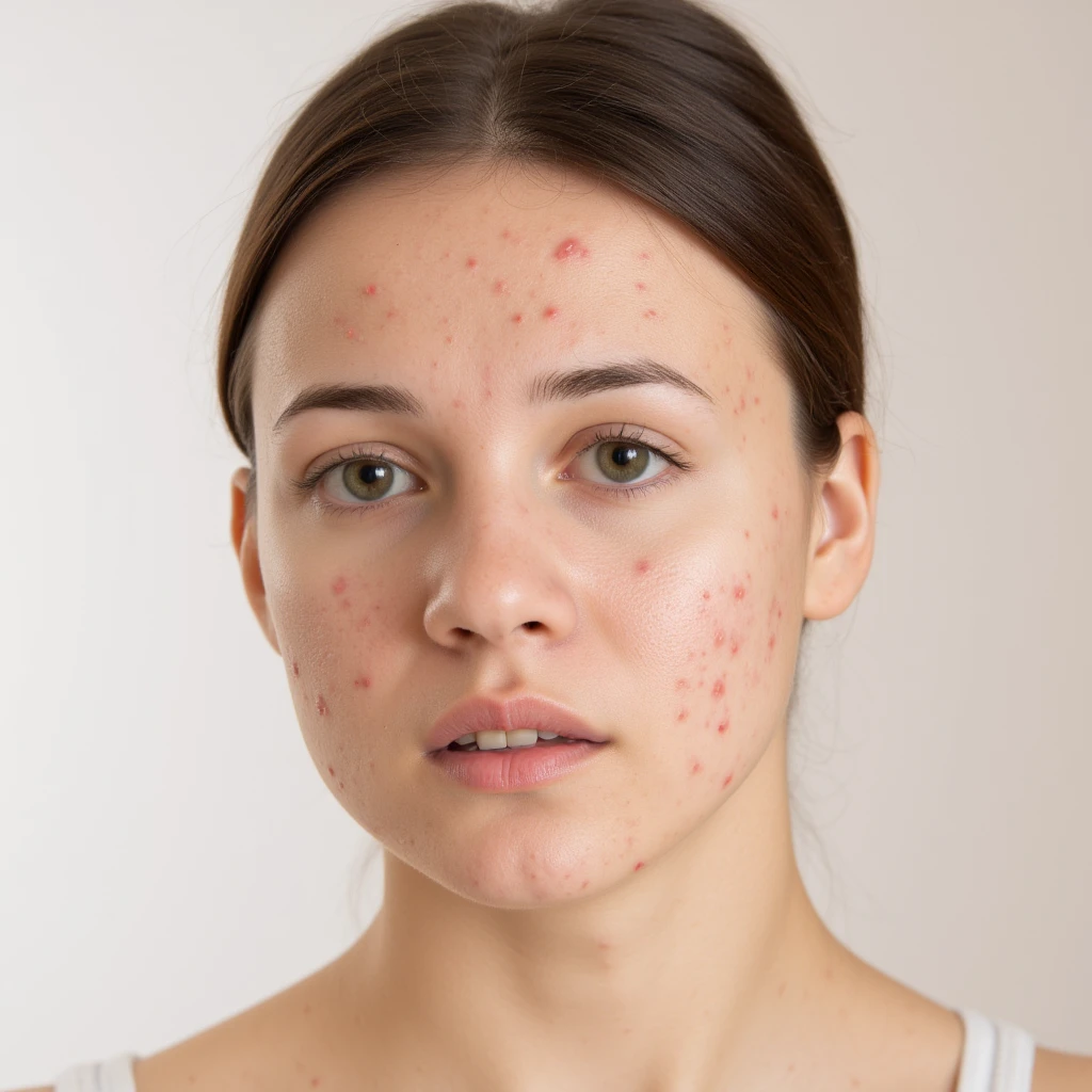 Mugshot of a female Drug Addict, Dirty Skin Details, Dirty Face, Acne, Ugly