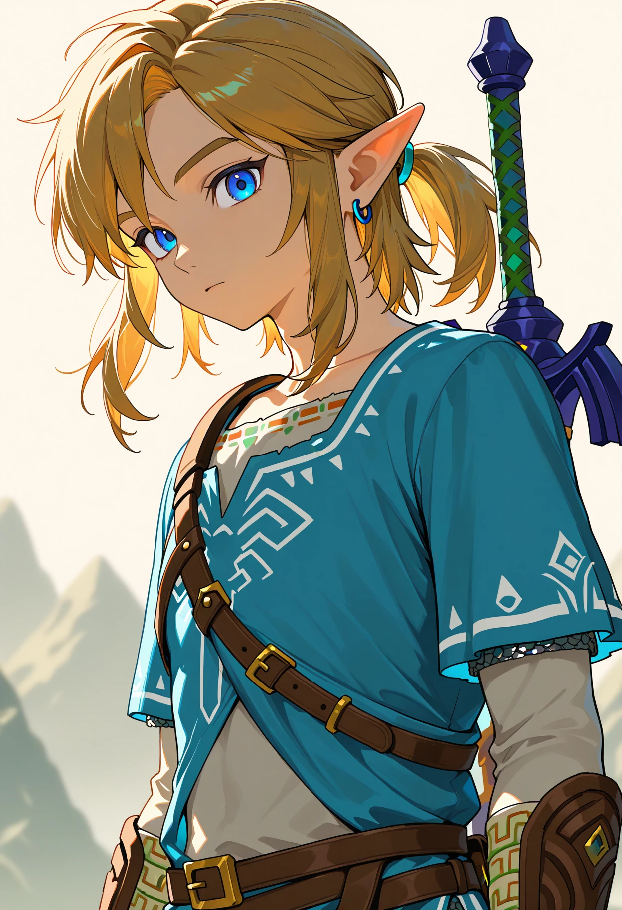 1boy, link, solo, looking at viewer, masterpiece, best quality, newest, absurdres, highres, very awa,