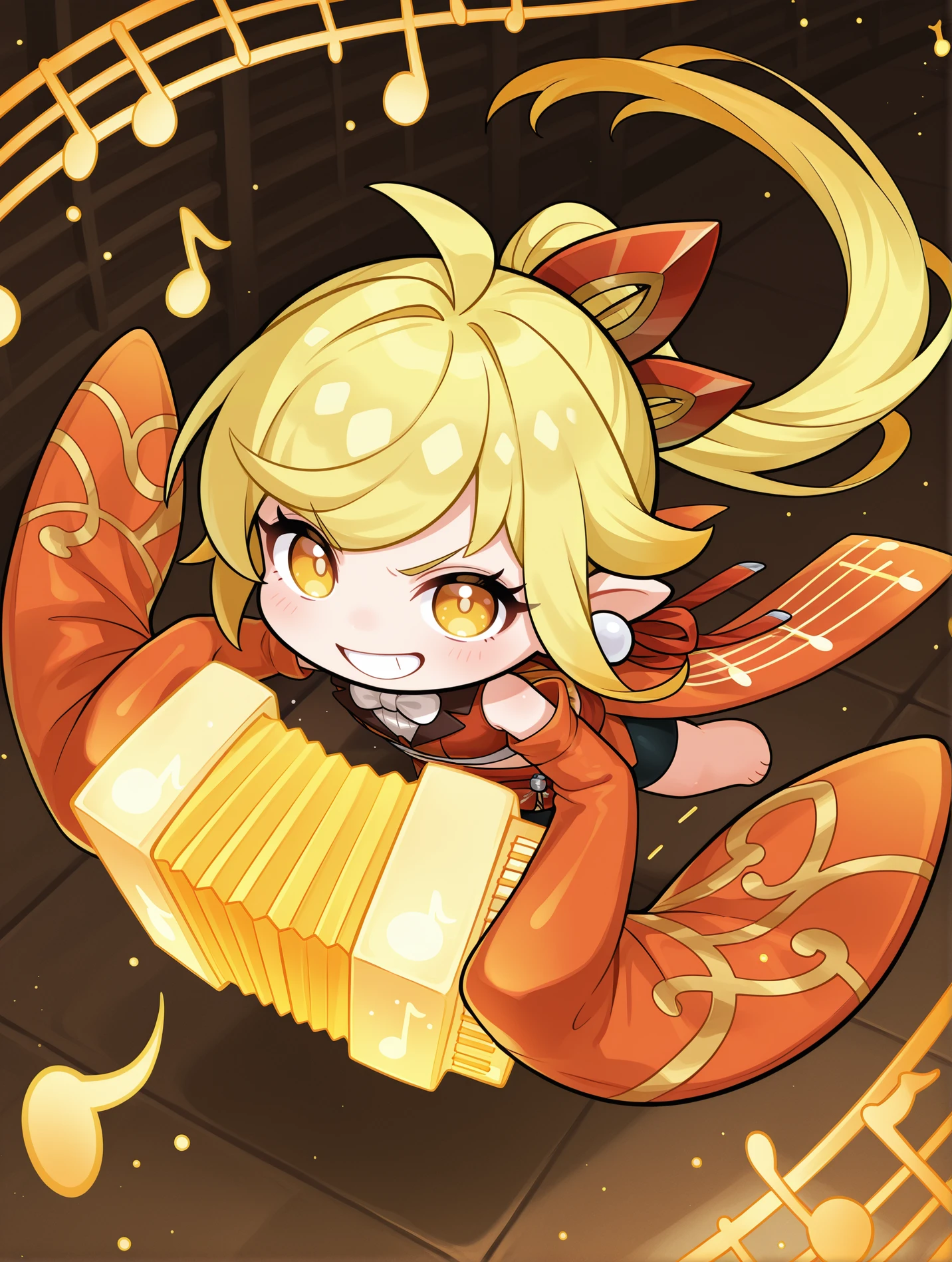 boy, squirrel, furry, bodyfur, bra, bottomless, no panties under pantyhose, gloves, boots, chibi, sparkling eyes, idol, dancing, singing