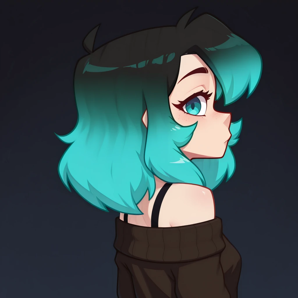 illustration, Ra3lyn, lazypos,
1girl, Ra3lyn.
<lora:OC_Rae_Character_LoRA:1>
<lora:Xyronii_Style_LoRA_Illustrious:1> xyr0n11_5tyl3, 
solo, off-the-shoulder sweater, jacket, bra strap, gradient hair, face, close up, dark clothes, looking at viewer, heavily stylized, drama layer, amazing quality, close up, sunny, side view