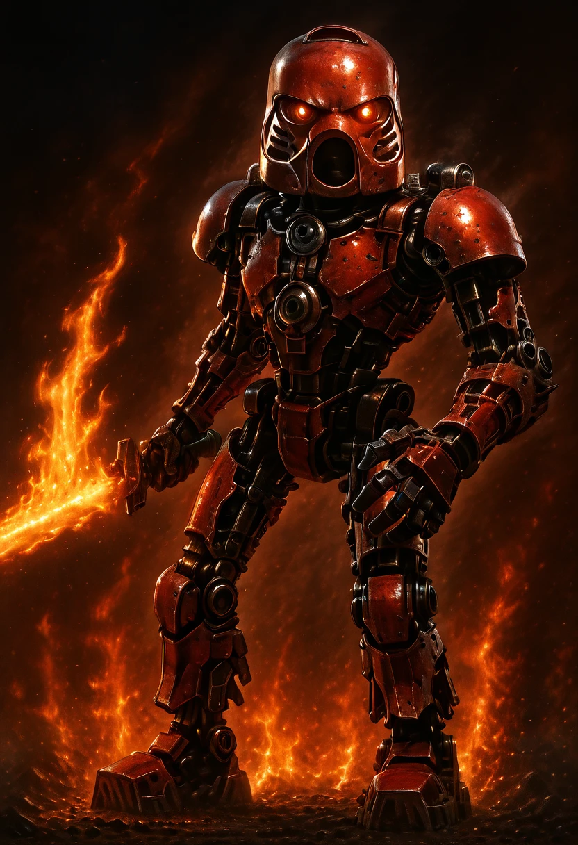 masterpiece, best quality, zzTahu, holding, standing, weapon, sword, holding weapon, glowing, fire, glowing eyes, realistic, energy sword, flaming weapon, flaming sword <lora:TahuToa_IXL:1.0>,