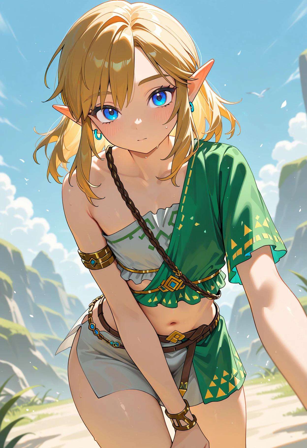 1boy, otoko no ko, link, solo, looking at viewer, masterpiece, best quality, newest, absurdres, highres, very awa,