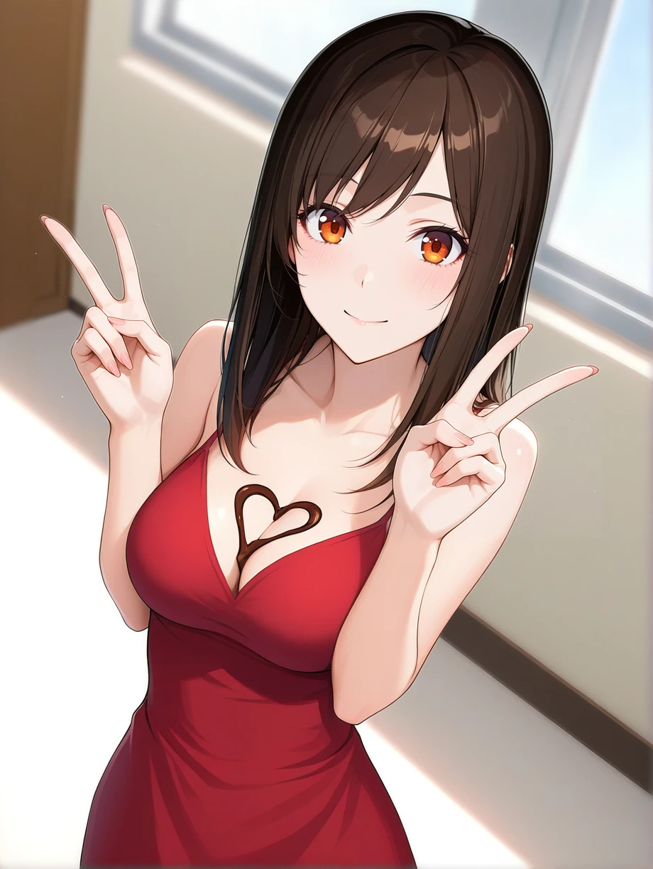 Heart shaped chocolate on Breasts / Cleavage [Concept ][Illustrious] v0.1