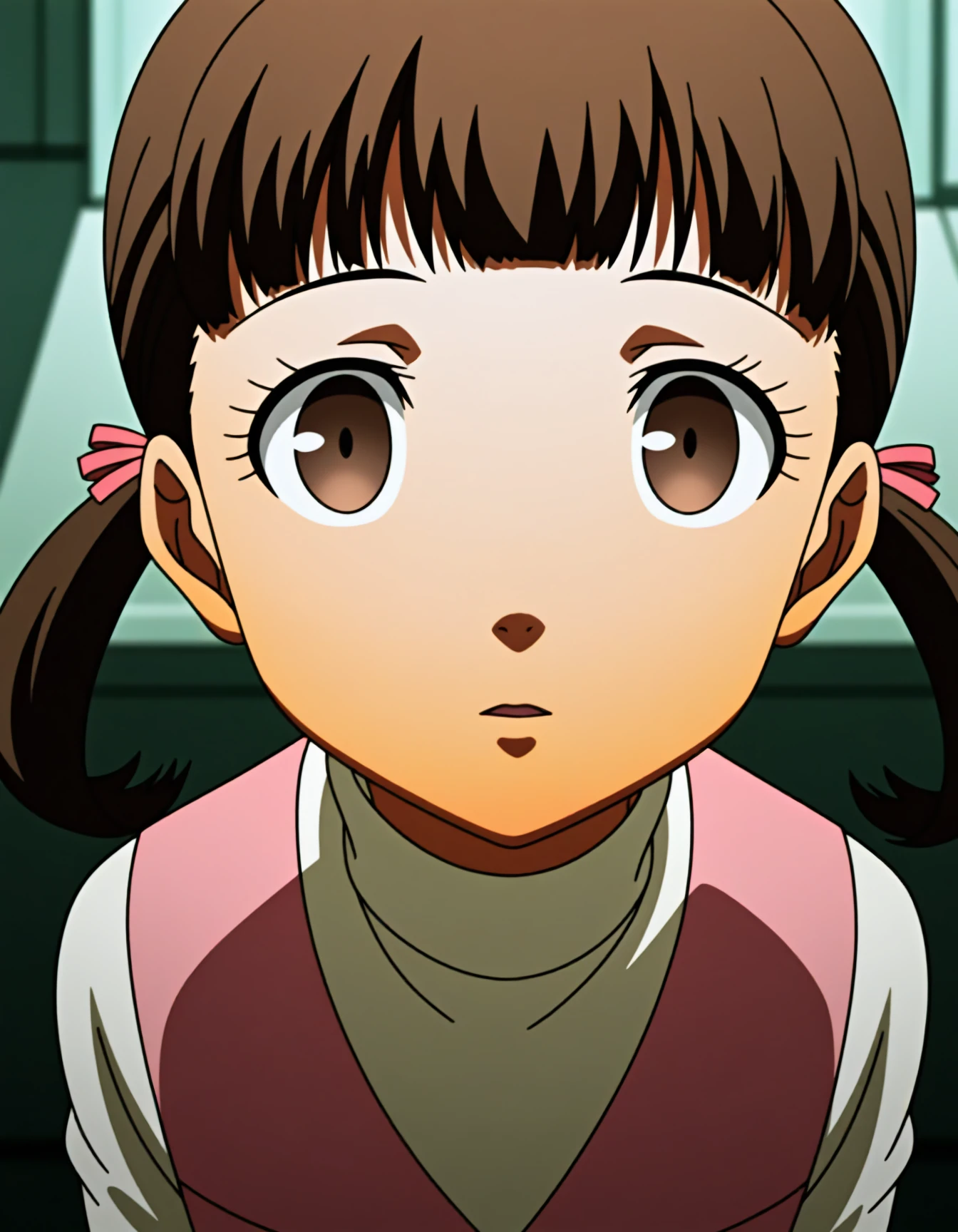 <lora:dmd2_sdxl_4step:1>,masterpiece,best quality,amazing quality,very aesthetic,high resolution,ultra-detailed,absurdres,newest,anime coloring,anime screenshot,official art,Smooth Quality,<lora:nanako:0.8>,nanako,doujima nanako,1girl,brown hair,brown eyes,twintails,