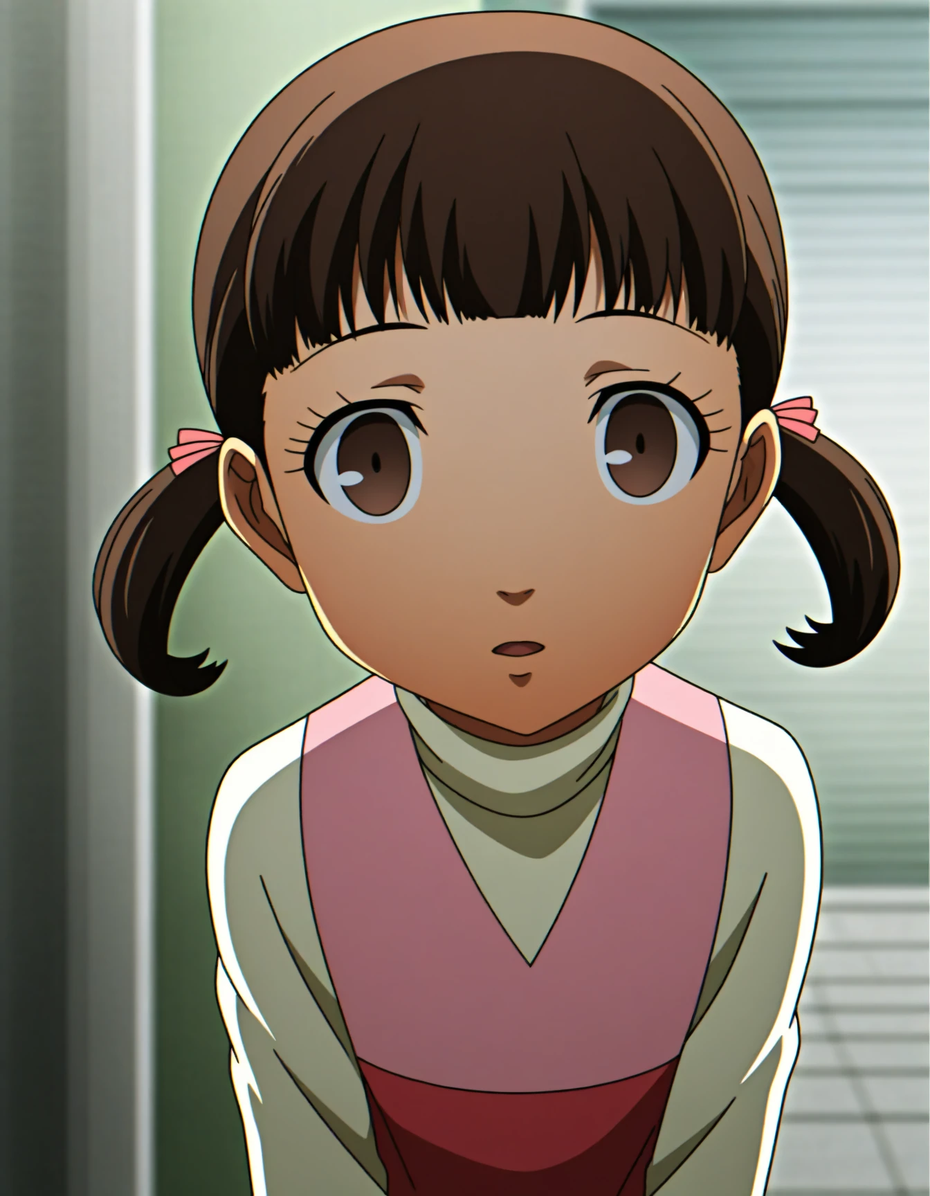 <lora:dmd2_sdxl_4step:1>,masterpiece,best quality,amazing quality,very aesthetic,high resolution,ultra-detailed,absurdres,newest,anime coloring,anime screenshot,official art,Smooth Quality,<lora:nanako:1>,nanako,doujima nanako,1girl,brown hair,brown eyes,twintails,